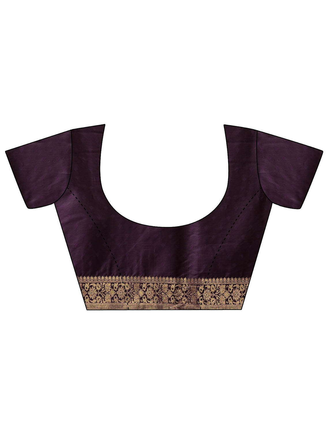 Mameraa Purple Woven Design Silk Blend Saree
