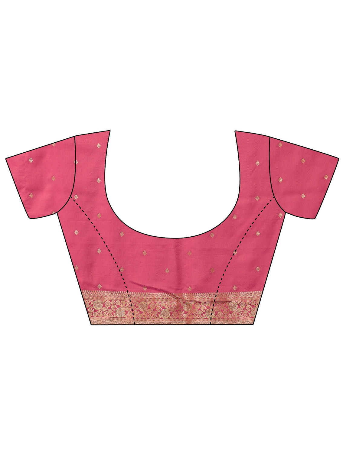 Mameraa Rose Pink Banarasi Silk Blend Saree