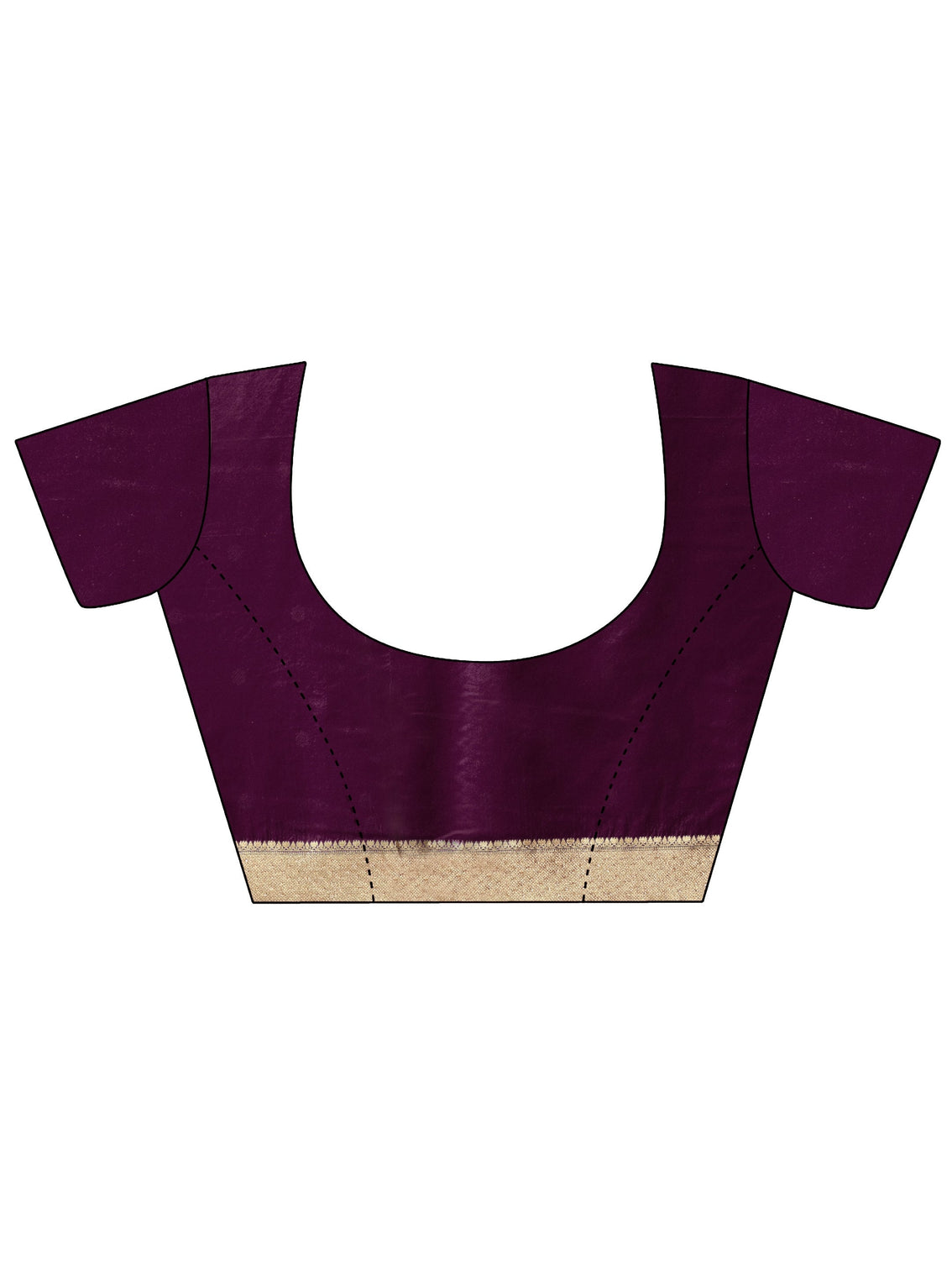 Mameraa Wine Chevron Brocade Saree with Stone Work