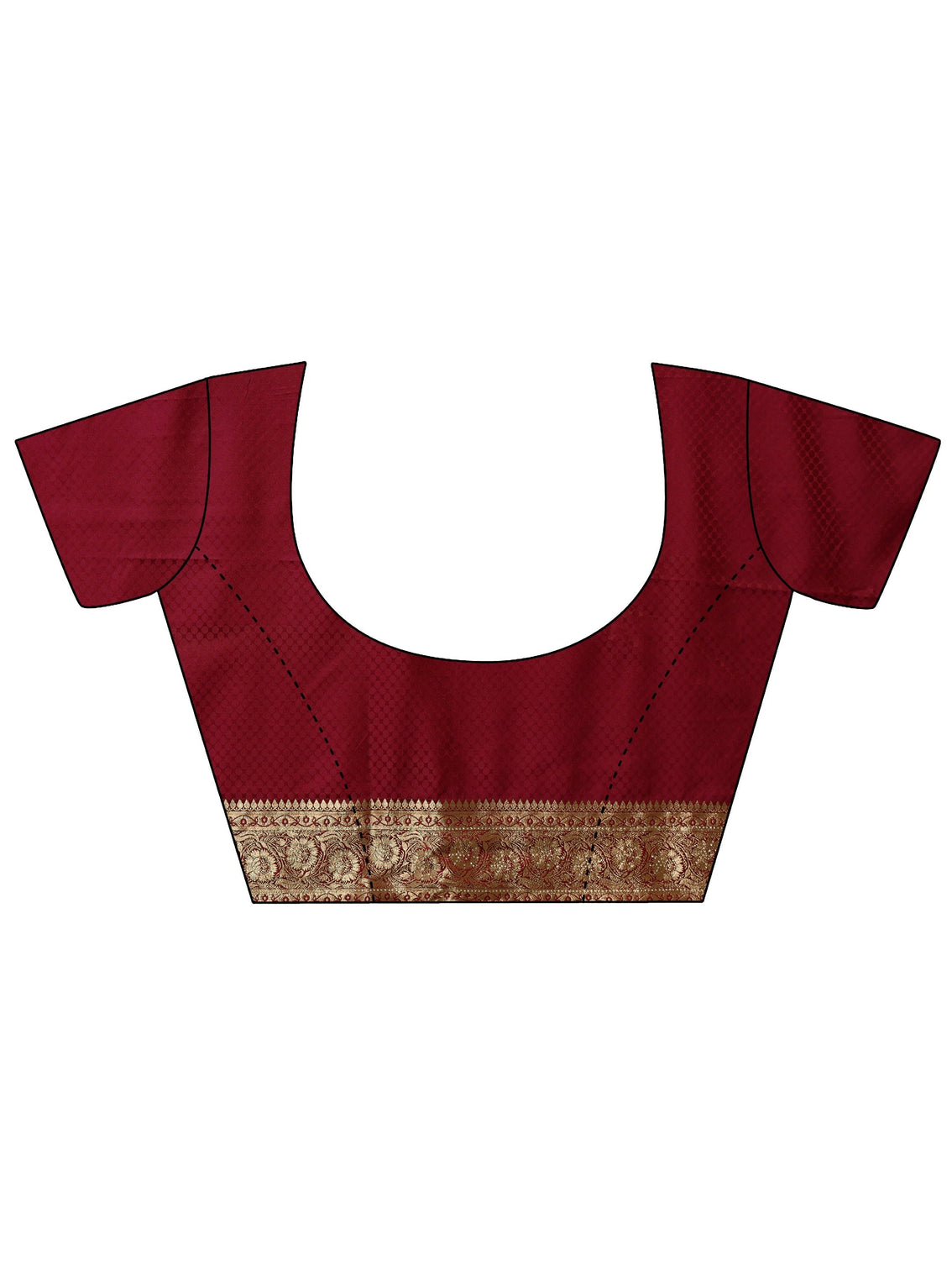 Mameraa Rust Red Floral Woven Design Embellished Silk Blend Saree