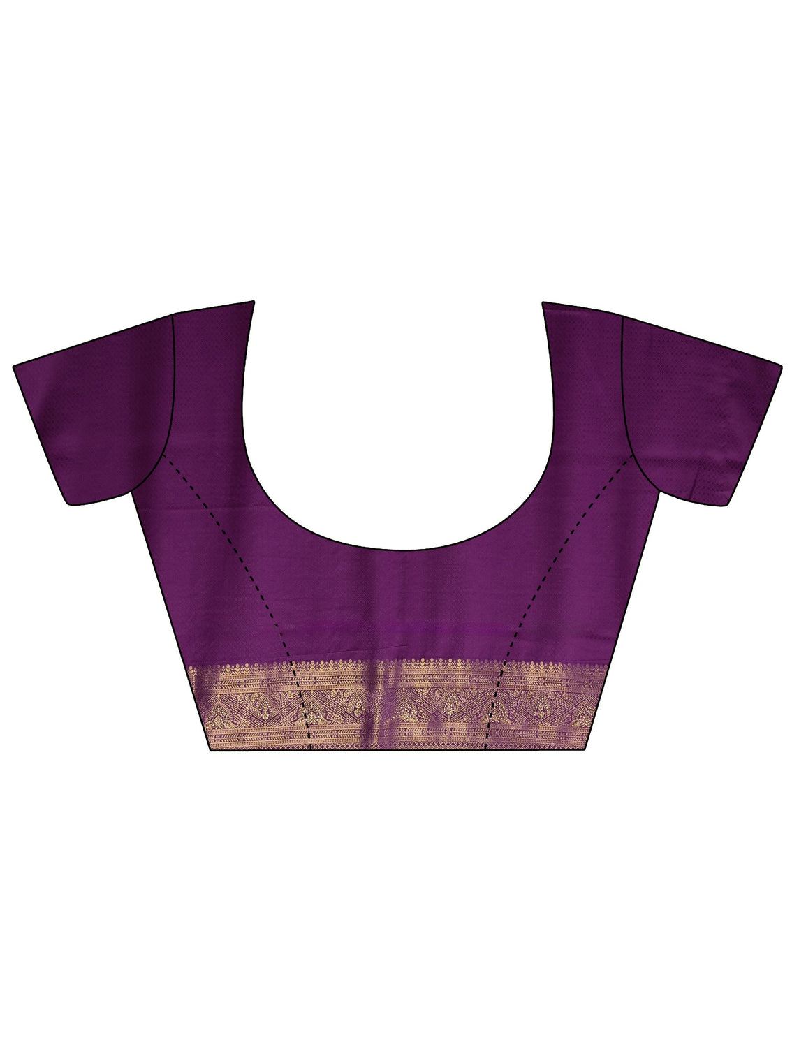 Mameraa Royal Purple Floral Woven Design Embellished Silk Blend Saree