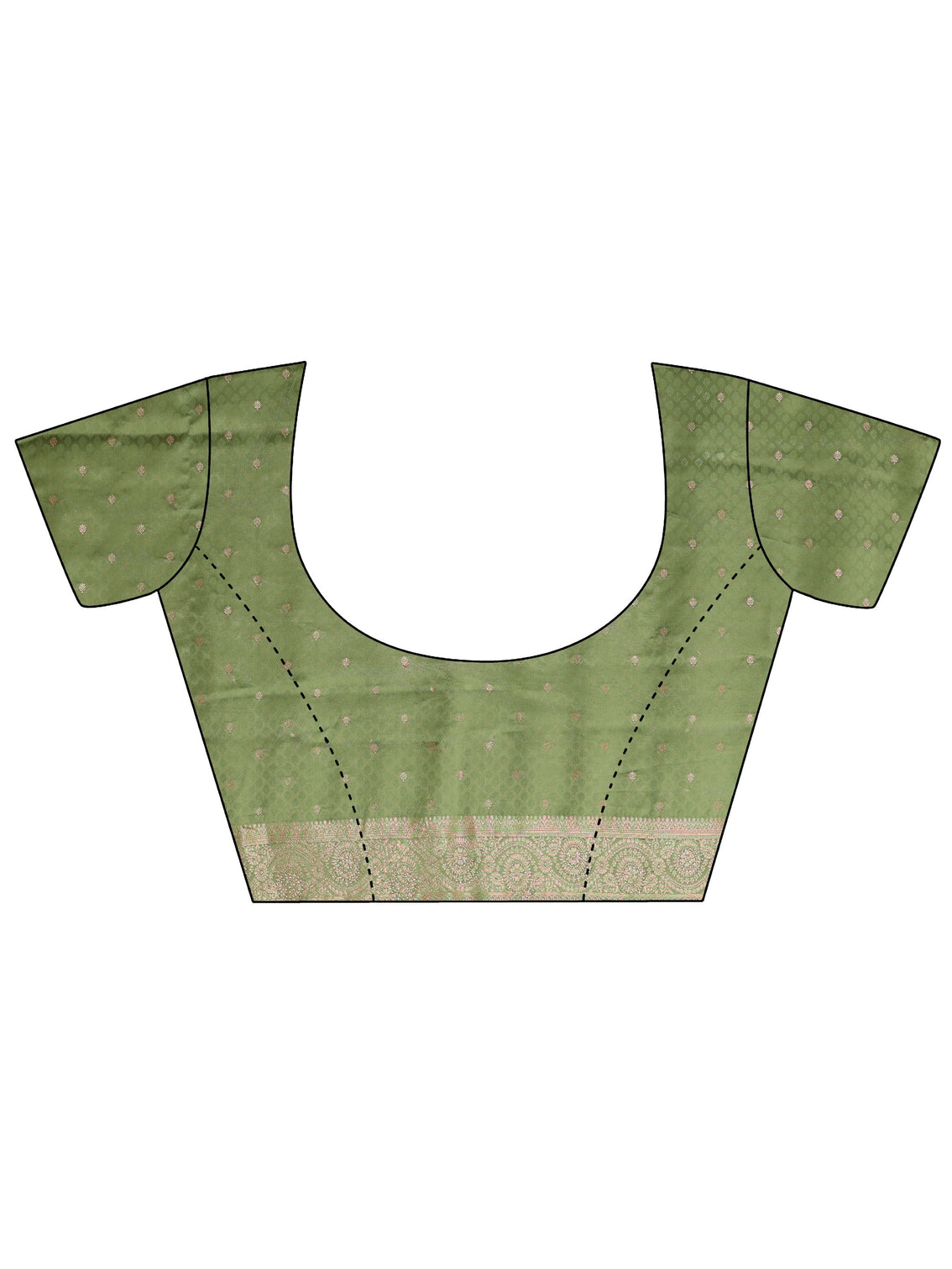 Mameraa Sage Green Woven Design Silk Blend Saree