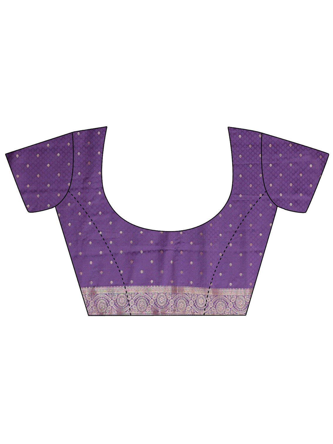 Mameraa Purple Woven Design Silk Blend Saree