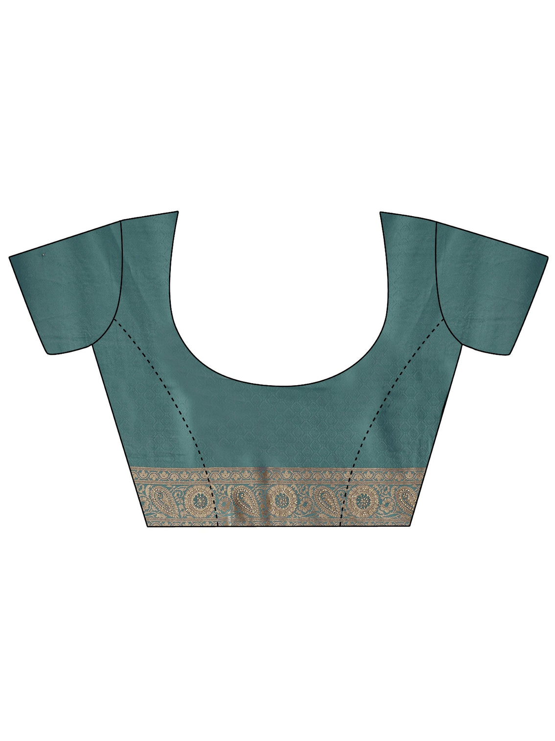 Mameraa Blue Woven Design Silk Blend Saree with Stone Work