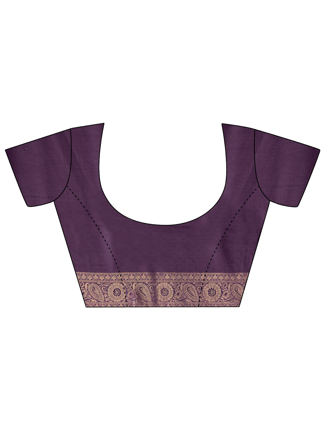 Mameraa Royal Purple Woven Silk Blend Saree with Stone Work