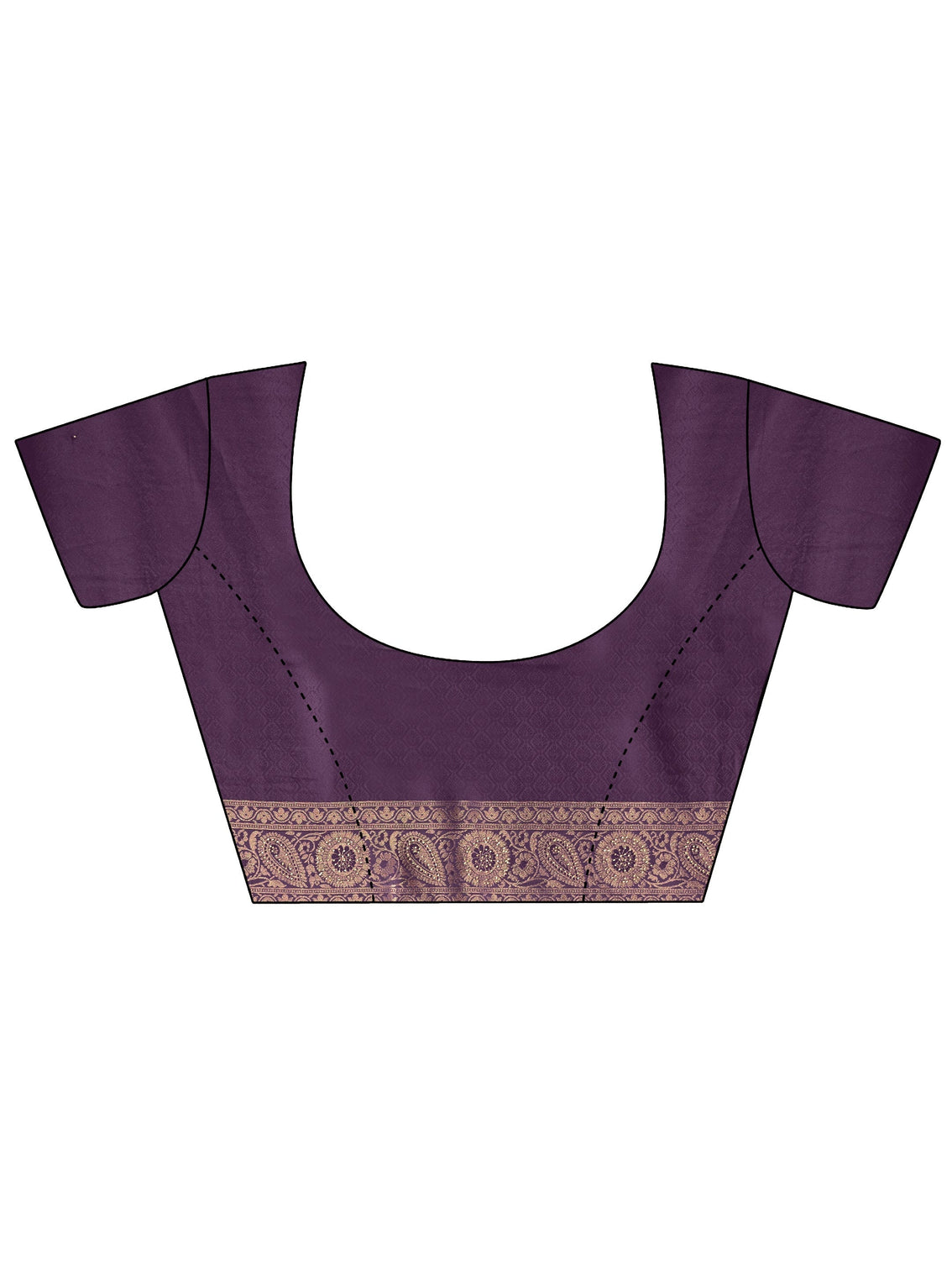 Mameraa Purple Woven Design Silk Blend Saree with Stone Work
