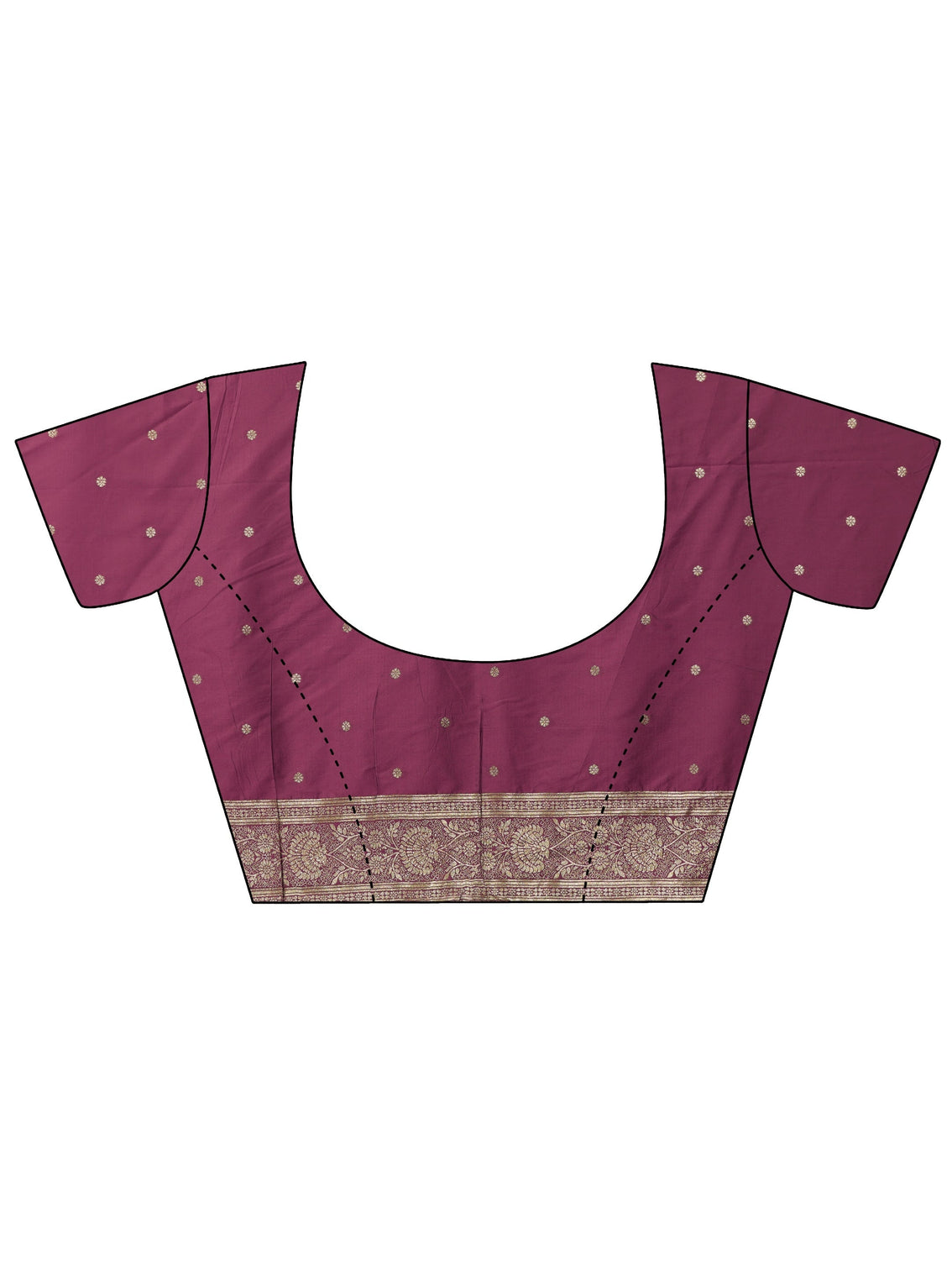 Mameraa Mauve Floral Brocade Saree