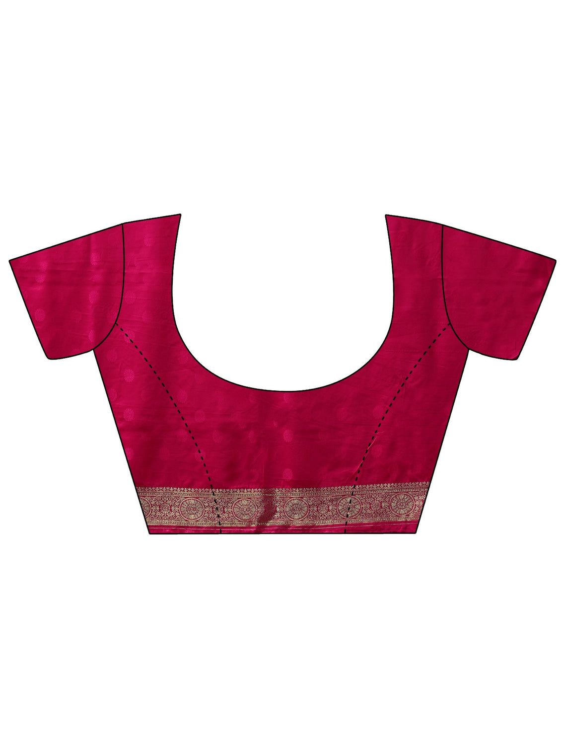 Mameraa Rani Pink Woven Design Satin Saree with Stone Work