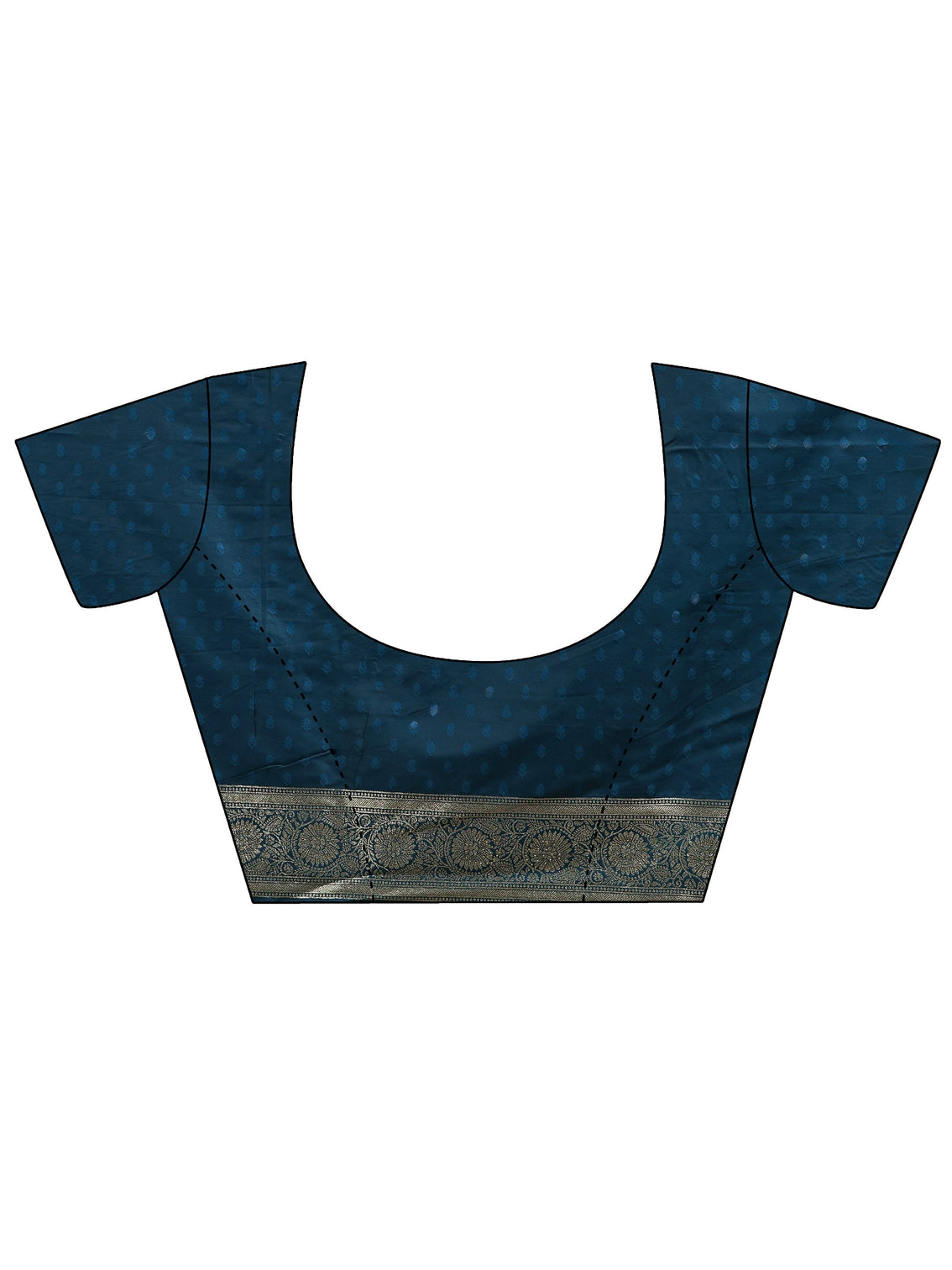 Mameraa Navy Blue Banarasi Silk Blend Saree