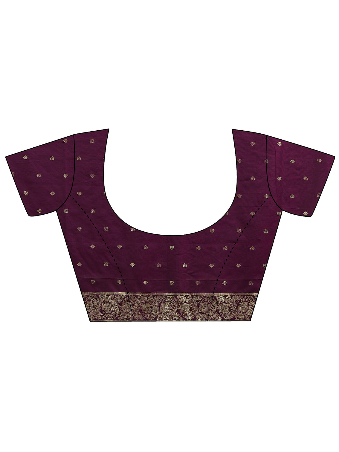 Mameraa Wine Banarasi Silk Blend Saree