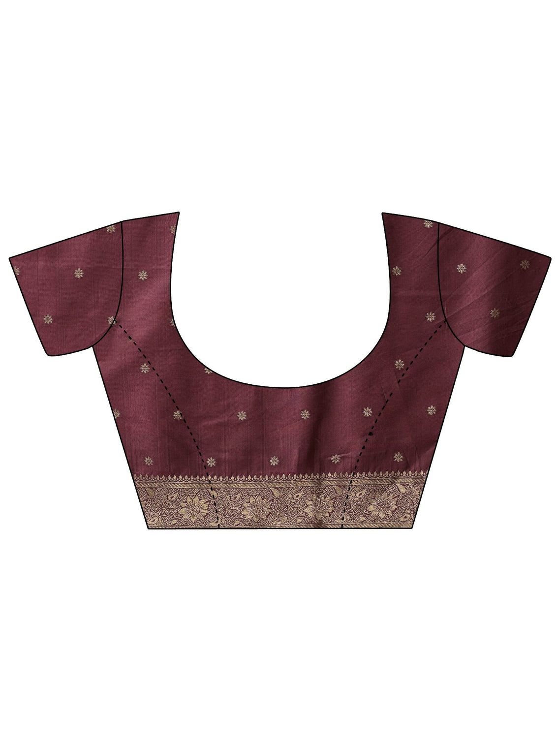 Mameraa Mauve Woven Design Embellished Brocade Saree