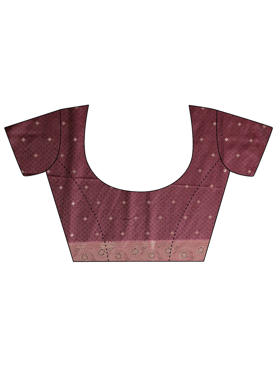 Mameraa Mauve Woven Design Embellished Satin Saree