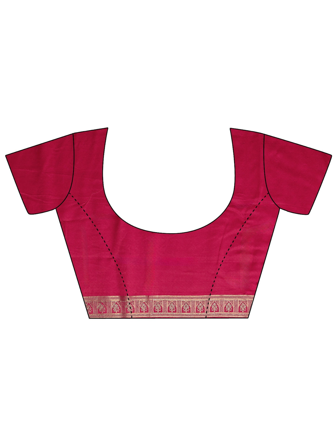 Mameraa Pink Elephant Woven Design Embellished Satin Saree
