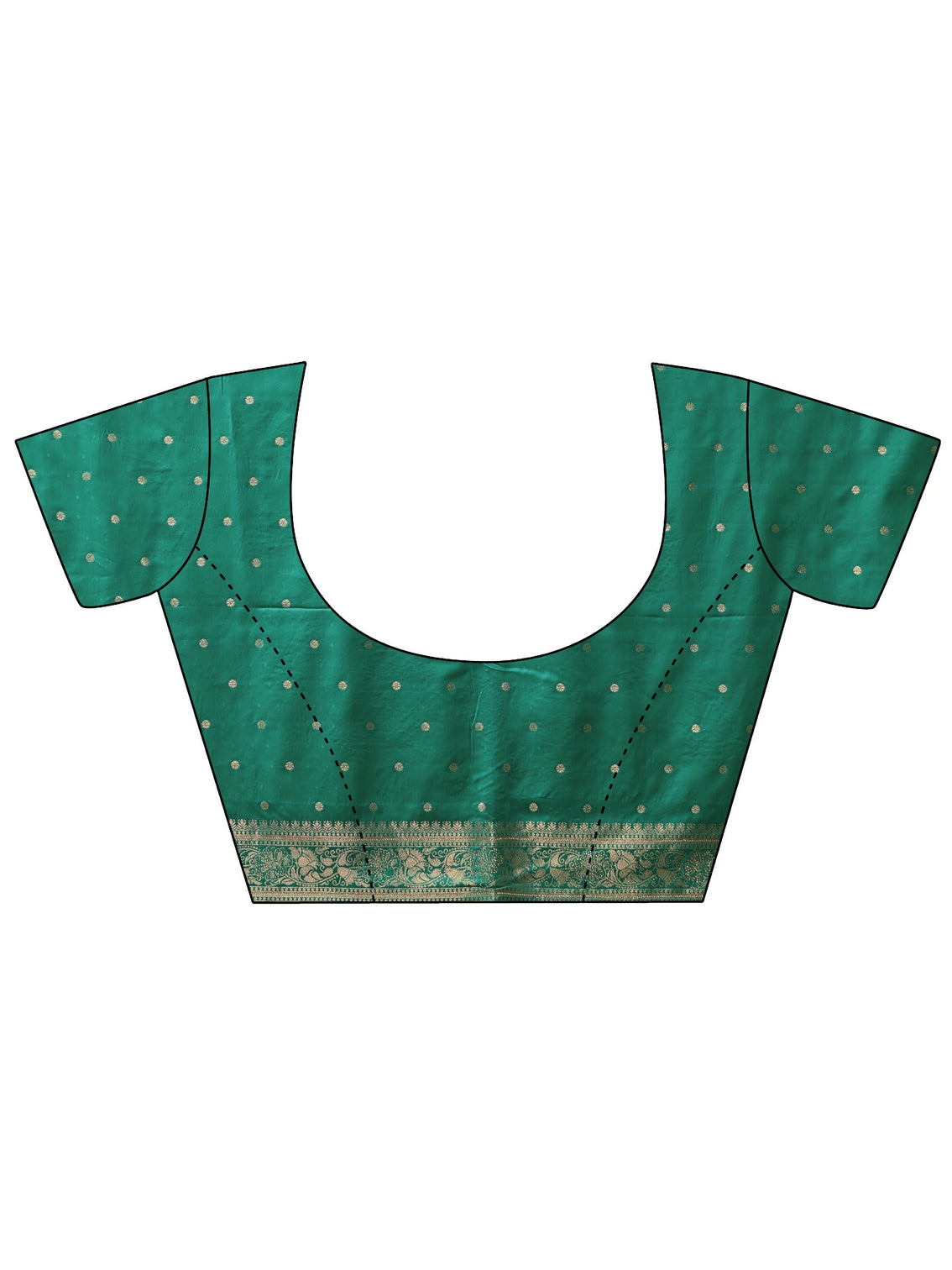 Mameraa Sea Green Woven Design Embellished Satin Saree