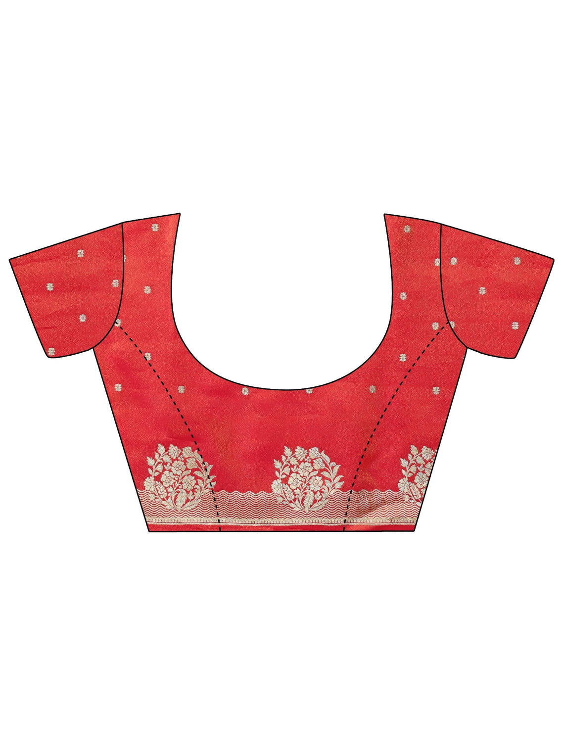 Mameraa Fuchsia Pink Floral Woven Design Satin Saree