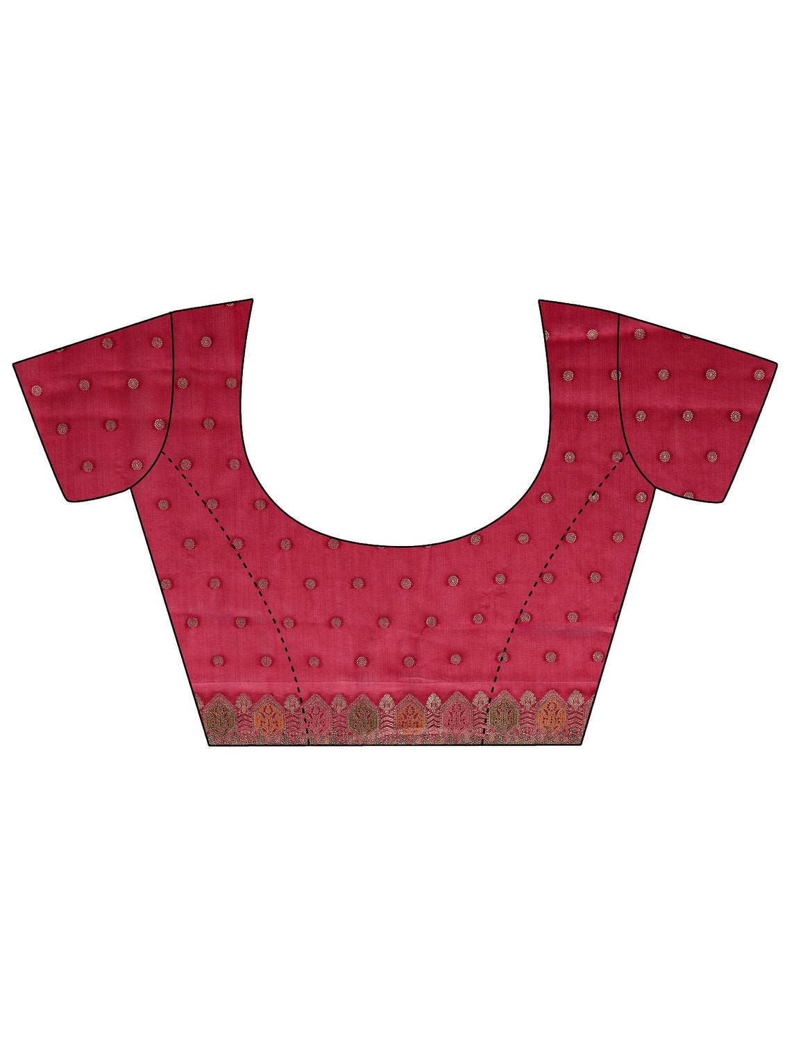 Mameraa Art Ruby Red Embellished Chiffon Saree