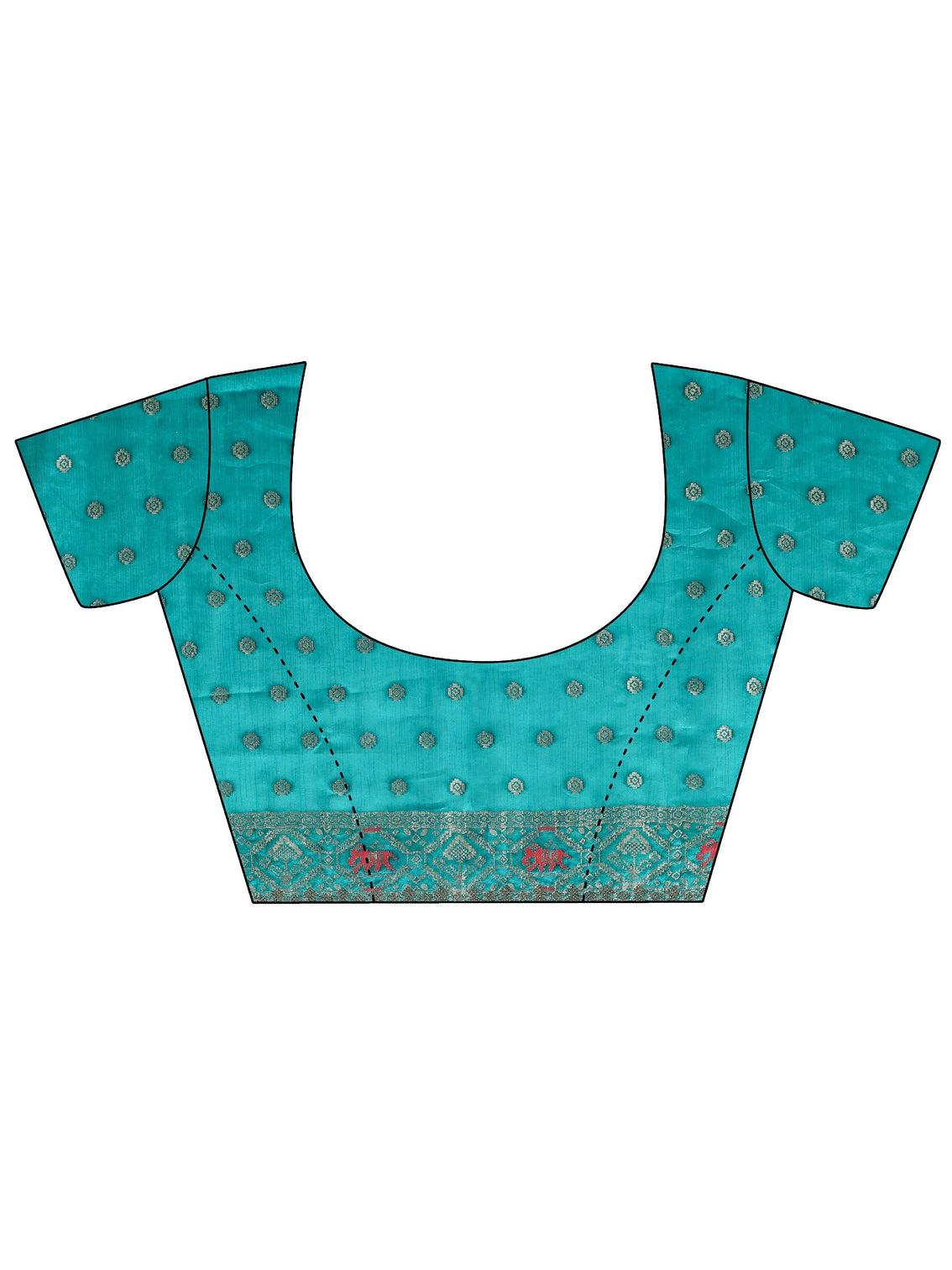 Mameraa Art Teal Blue Embellished Chiffon Saree