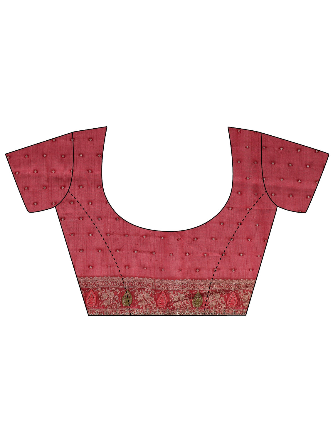 Mameraa Art Wine Bandhani Embellished Chiffon Saree