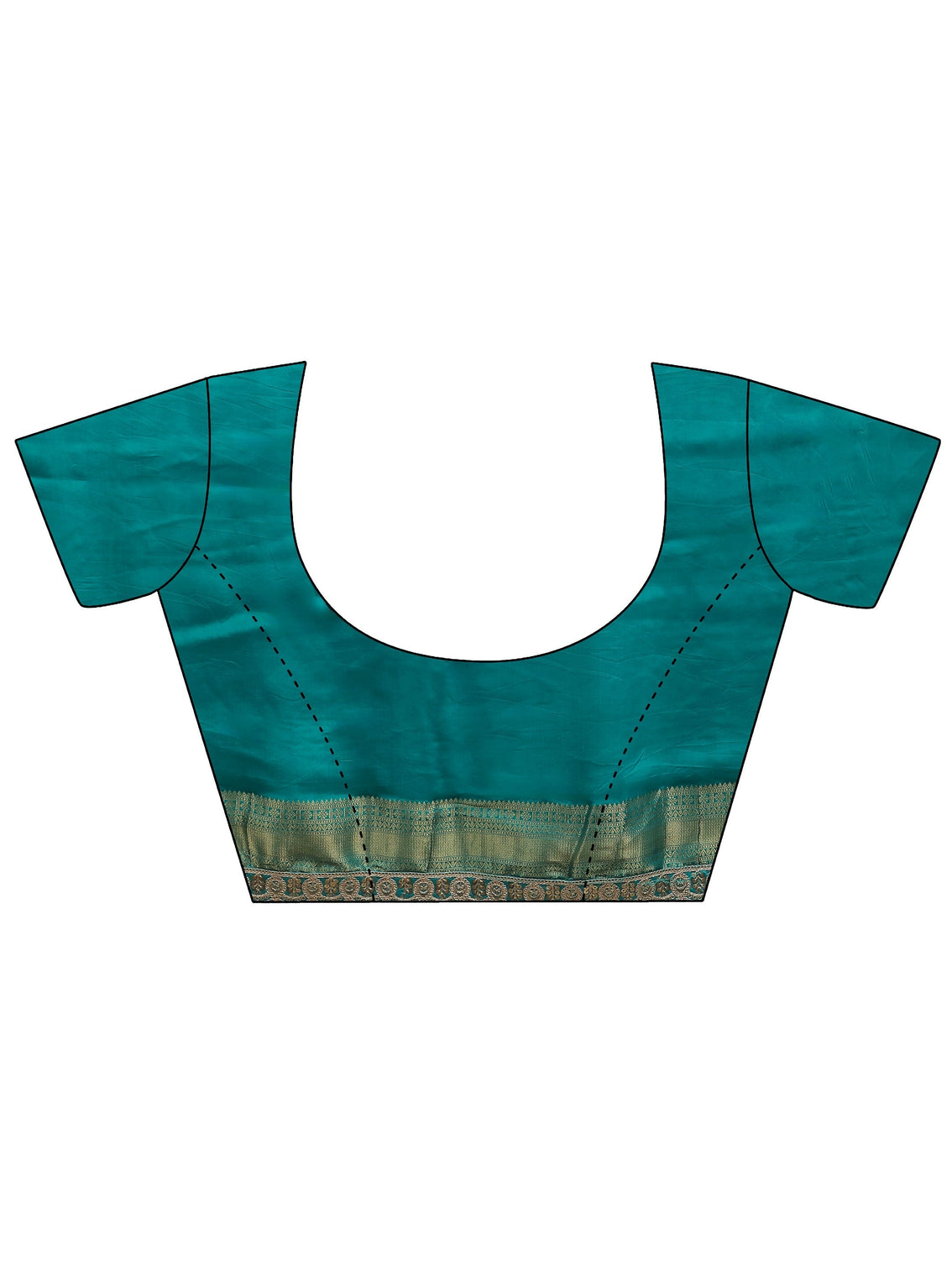 Mameraa Art Sea Green Woven Design Silk Blend Saree
