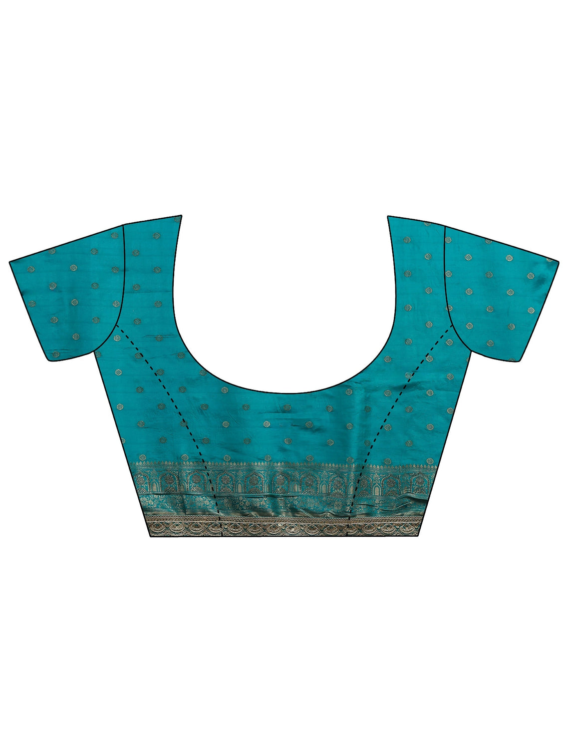 Mameraa Art Turquoise Blue Woven Design Silk Blend Saree