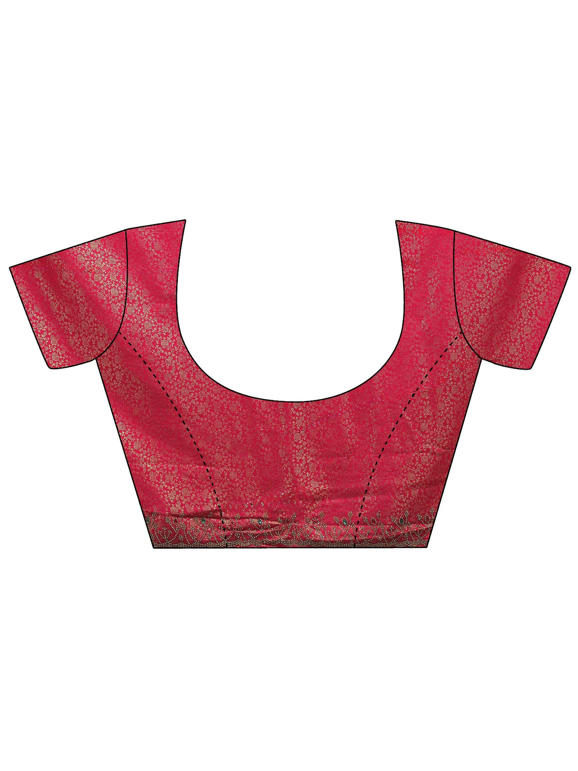 Mameraa Art Crimson Red Woven Design Silk Blend Saree