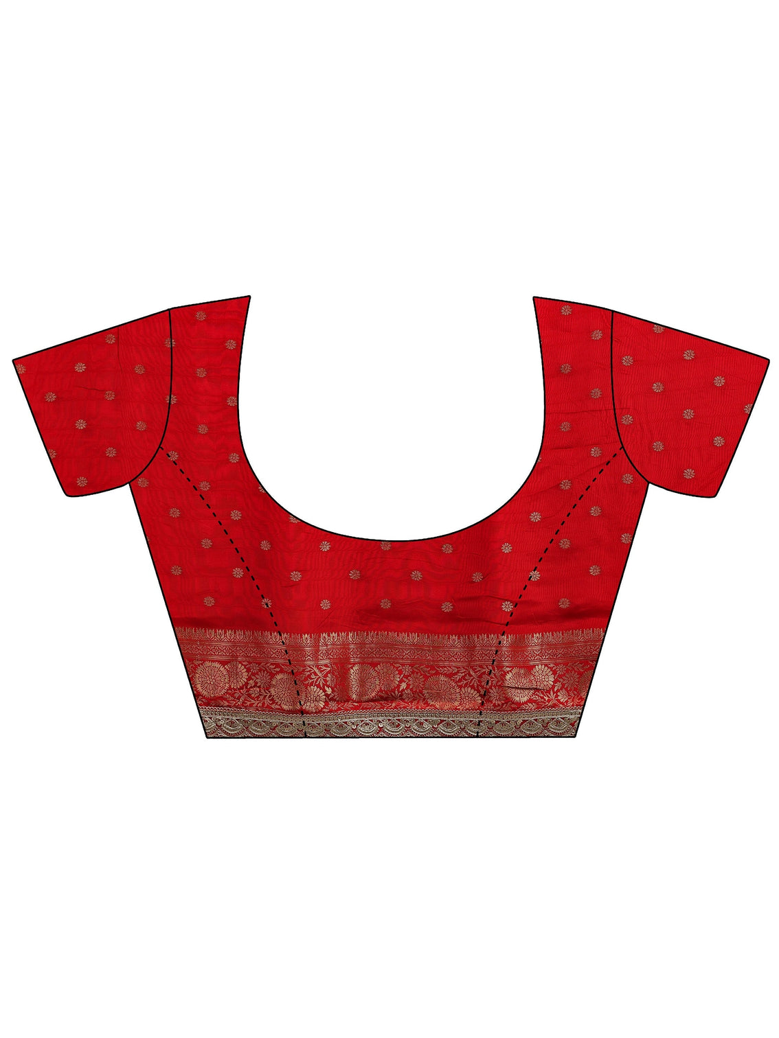 Mameraa Art Red Peacock Woven Design Silk Blend Saree