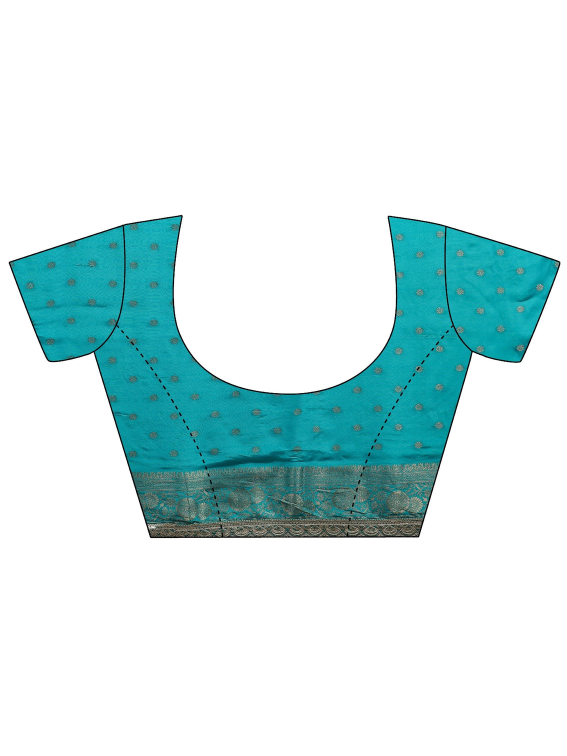 Mameraa Art Turquoise Peacock Woven Design Silk Blend Saree