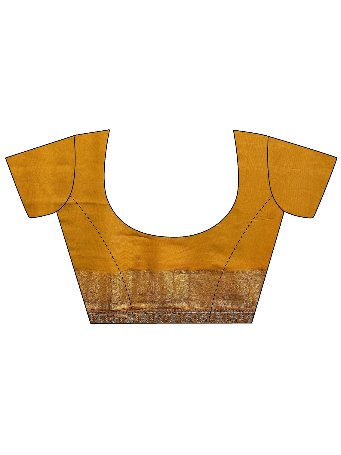 Mameraa Art Mustard Woven Design Silk Blend Saree