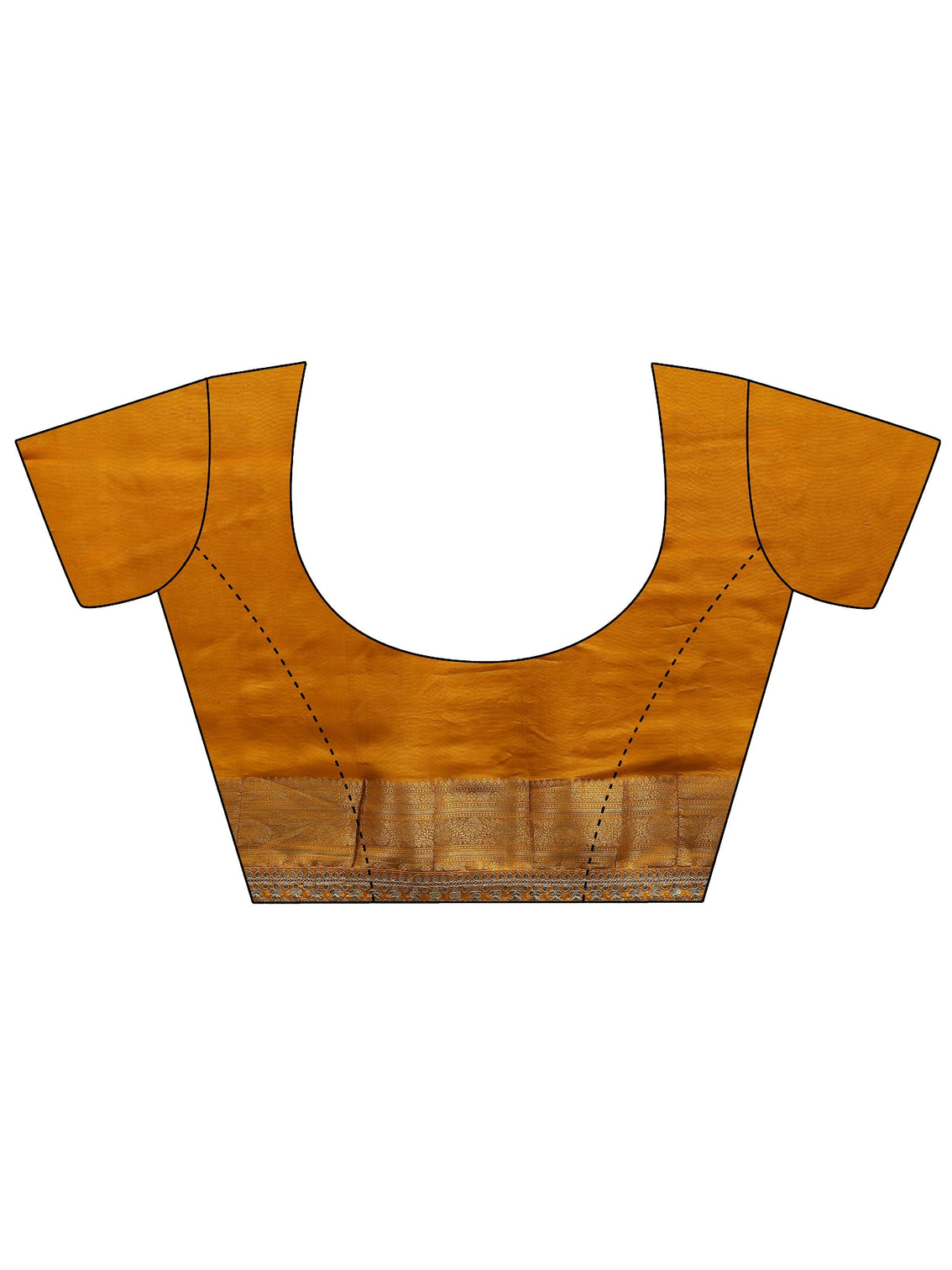 Mameraa Art Mustard Woven Design Silk Blend Saree