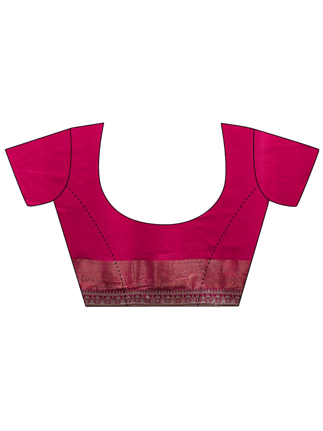 Mameraa Art Pink Floral Woven Design Silk Blend Saree
