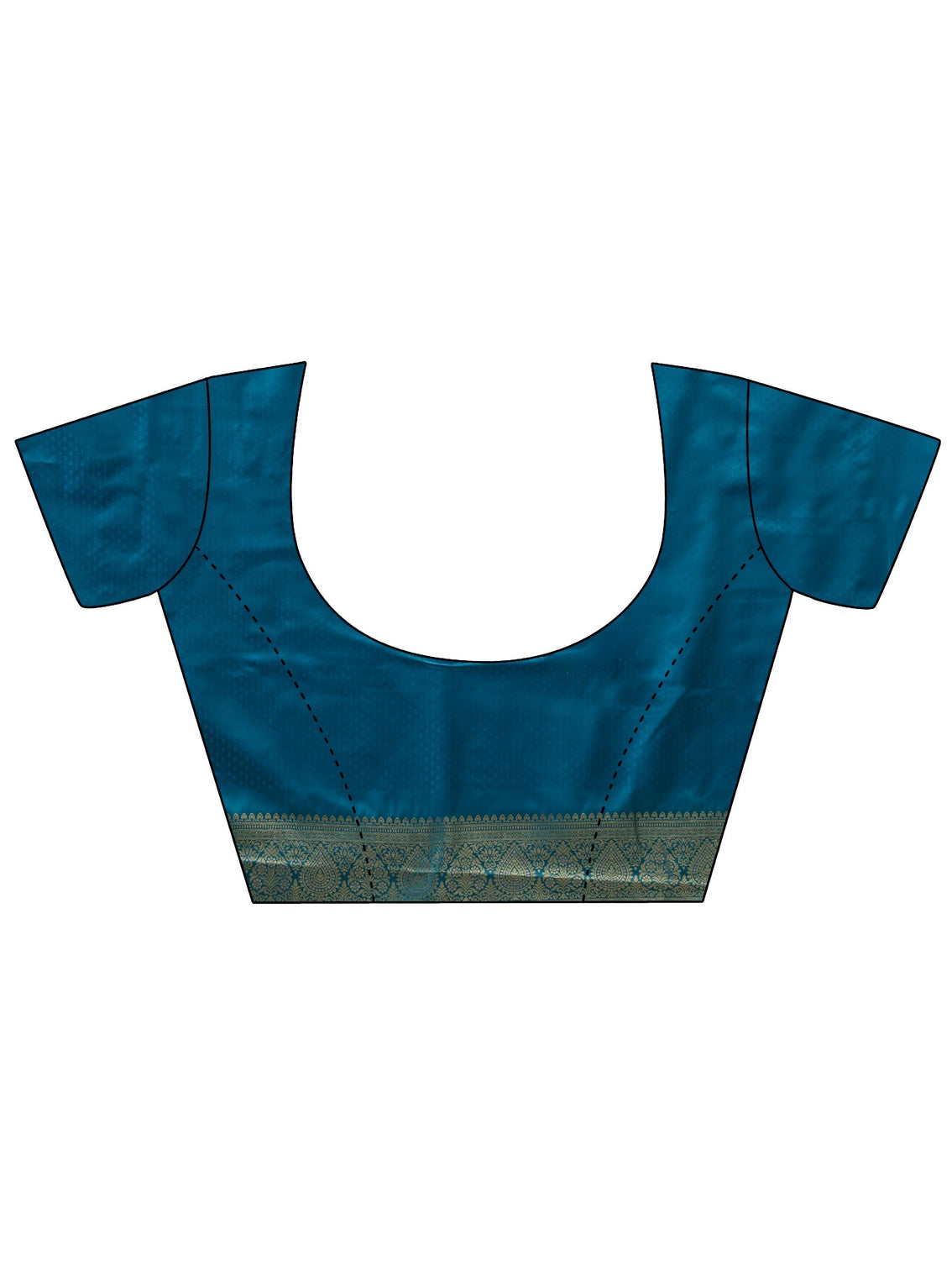 Mameraa Aqua Blue Woven Design Silk Blend Saree