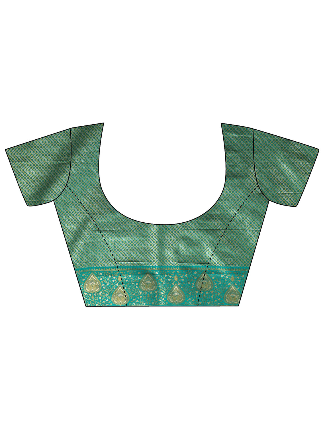Mameraa Mustard Leaf Woven Design Brocade Saree