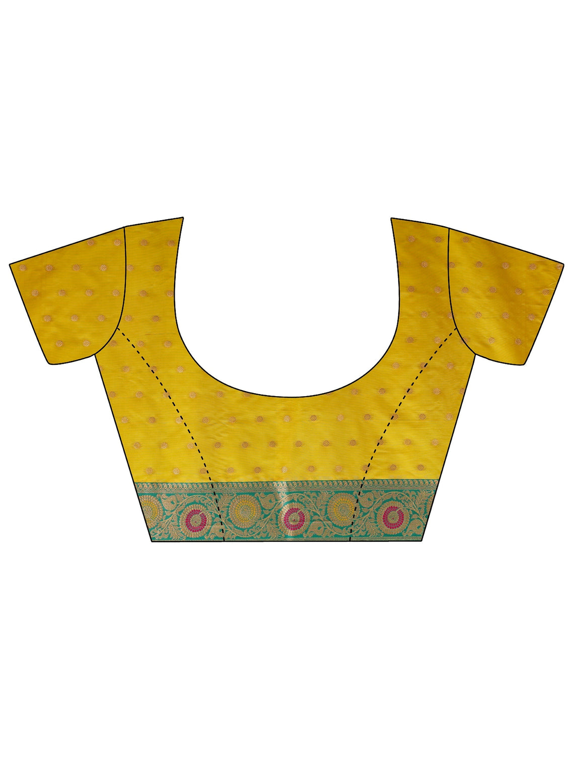 Mameraa Yellow Woven Design Silk Blend Saree