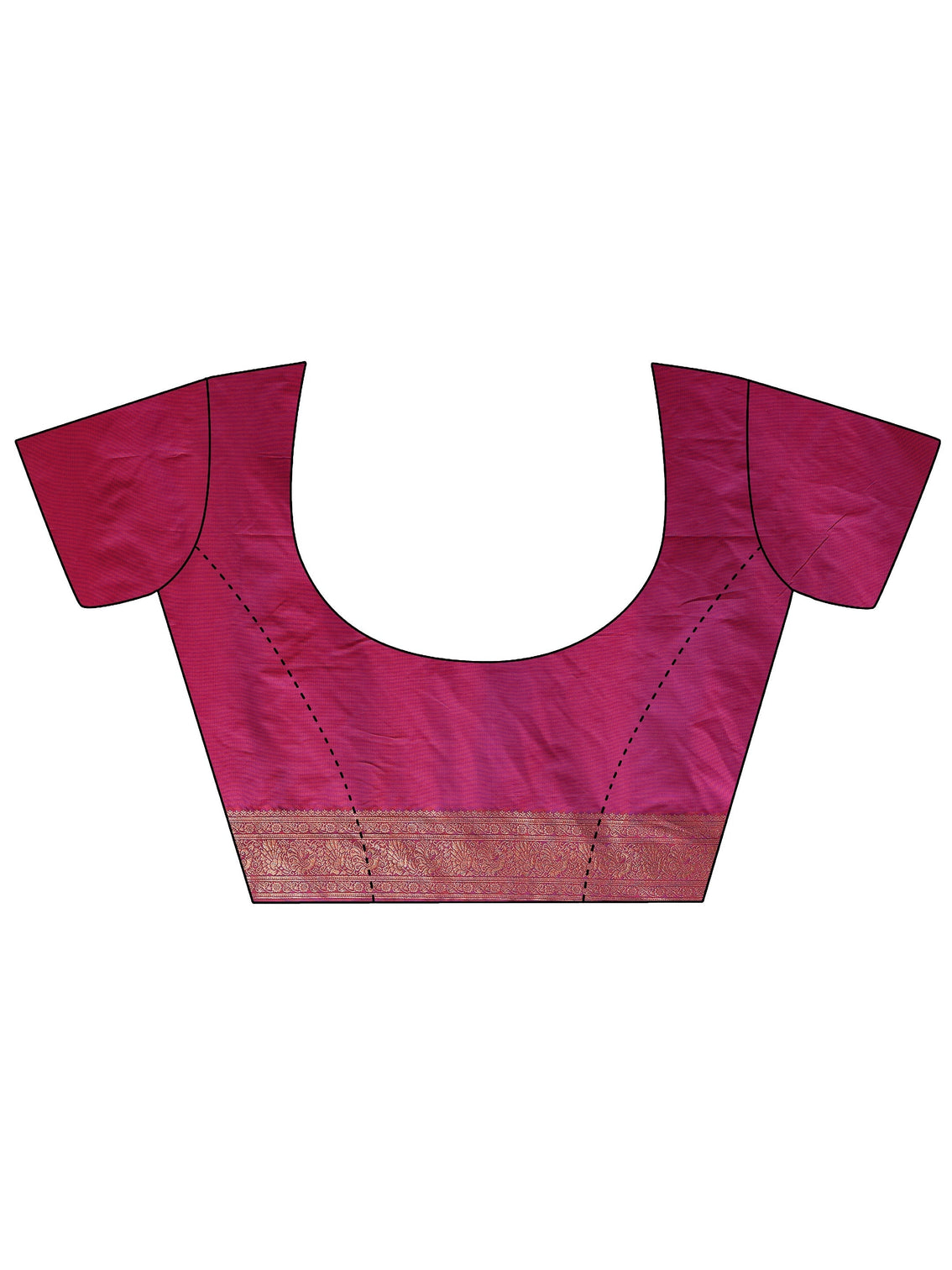 Mameraa Cerulean Blue and Pink Woven Design Silk Blend Banarasi Saree