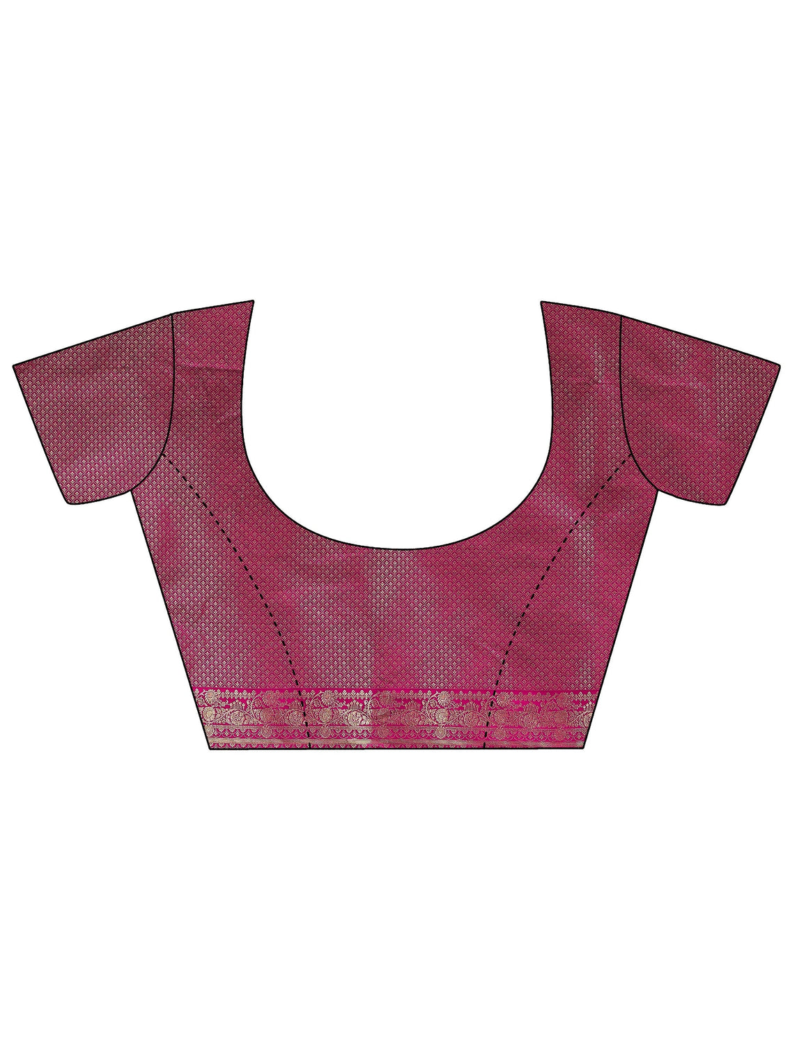 Mameraa Rani Pink Woven Design Satin Saree