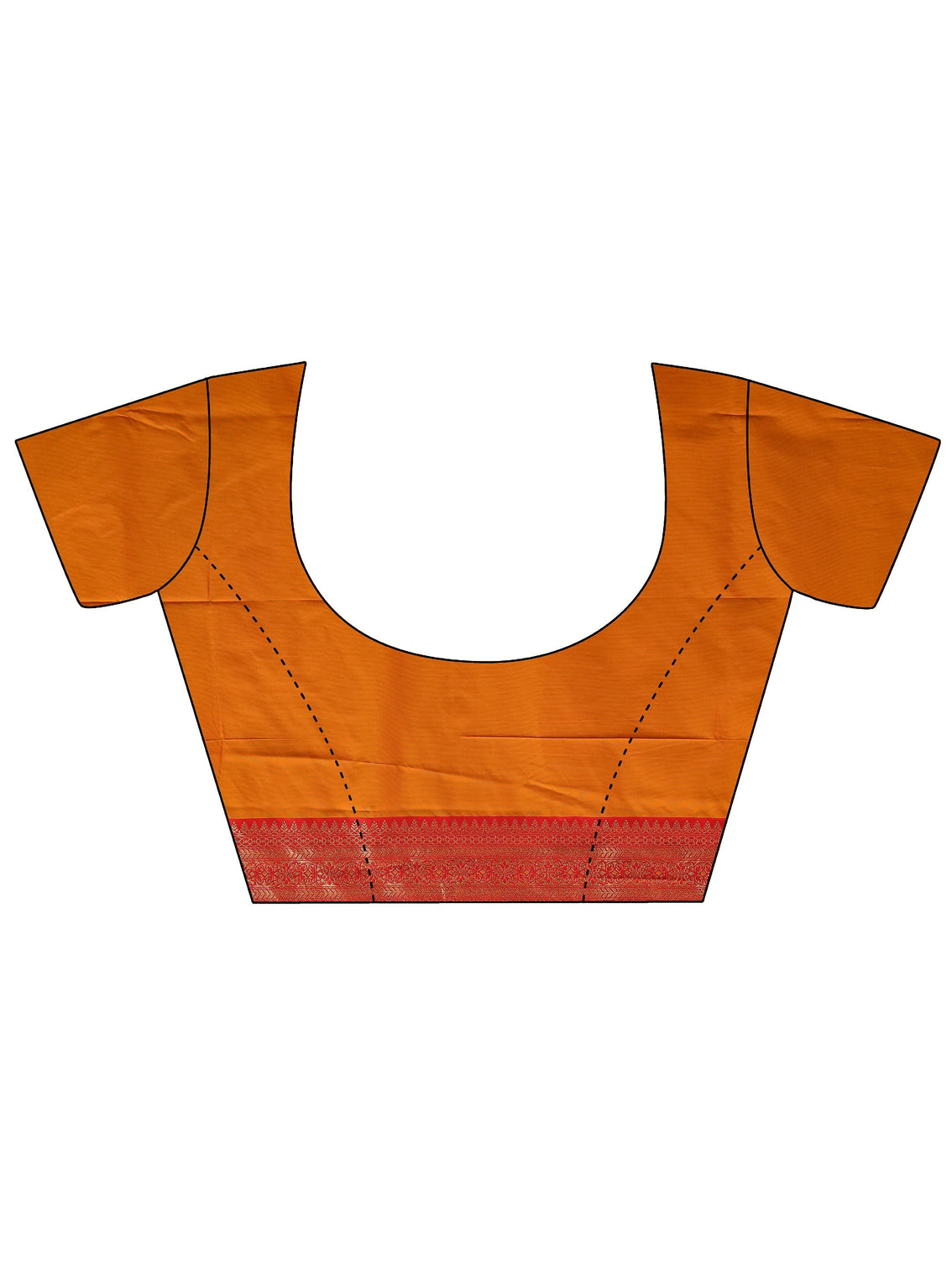 Mameraa Orange Woven Design Silk Blend Saree