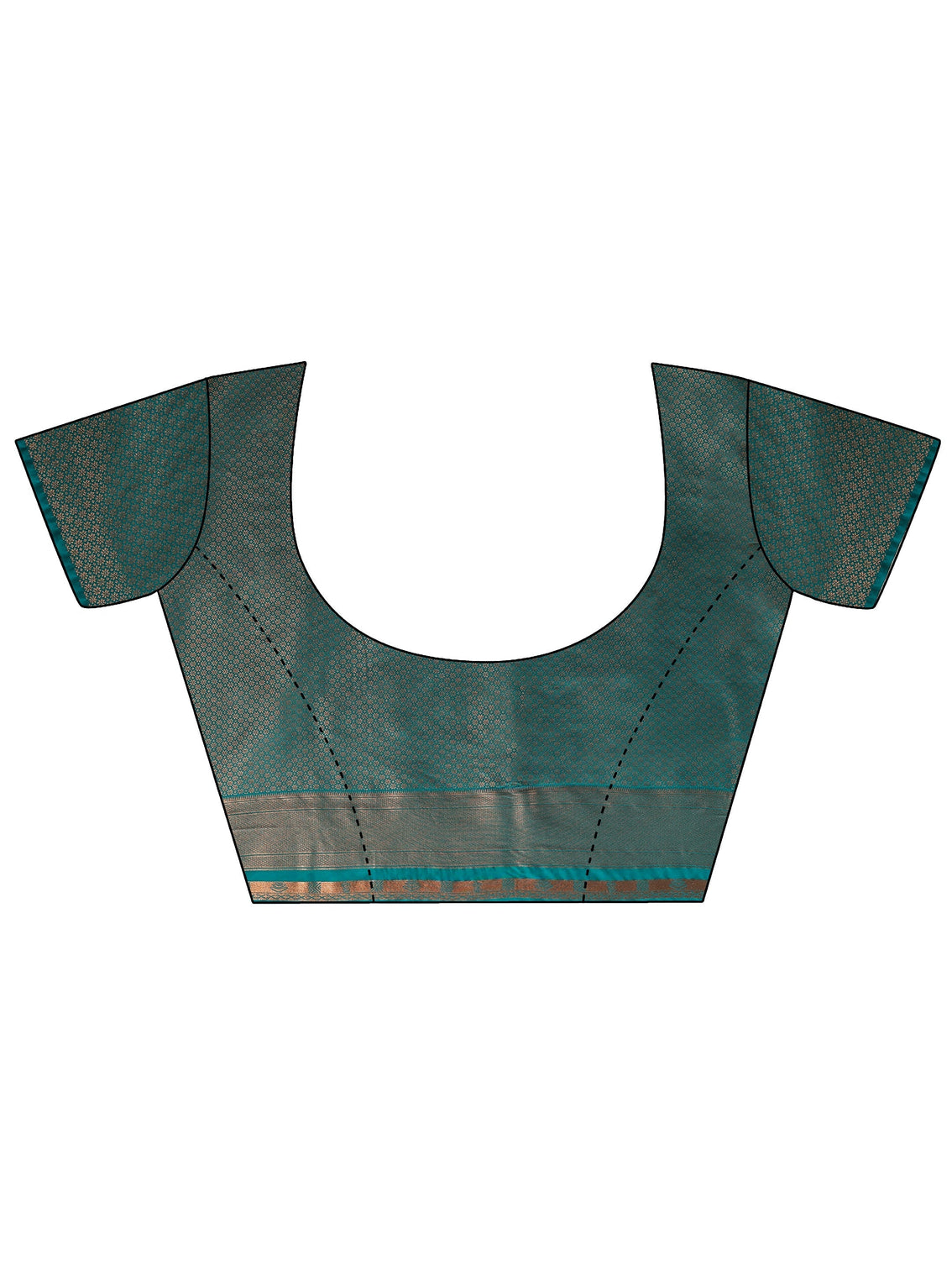 Mameraa Sea Green Silk Blend Paithani Saree