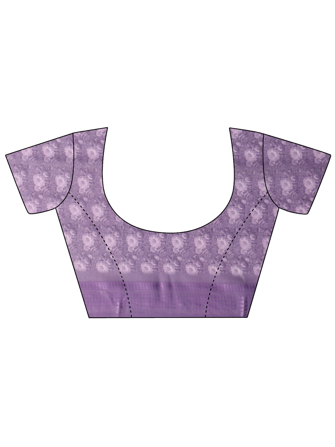 Mameraa Lavender Floral Printed Georgette Saree