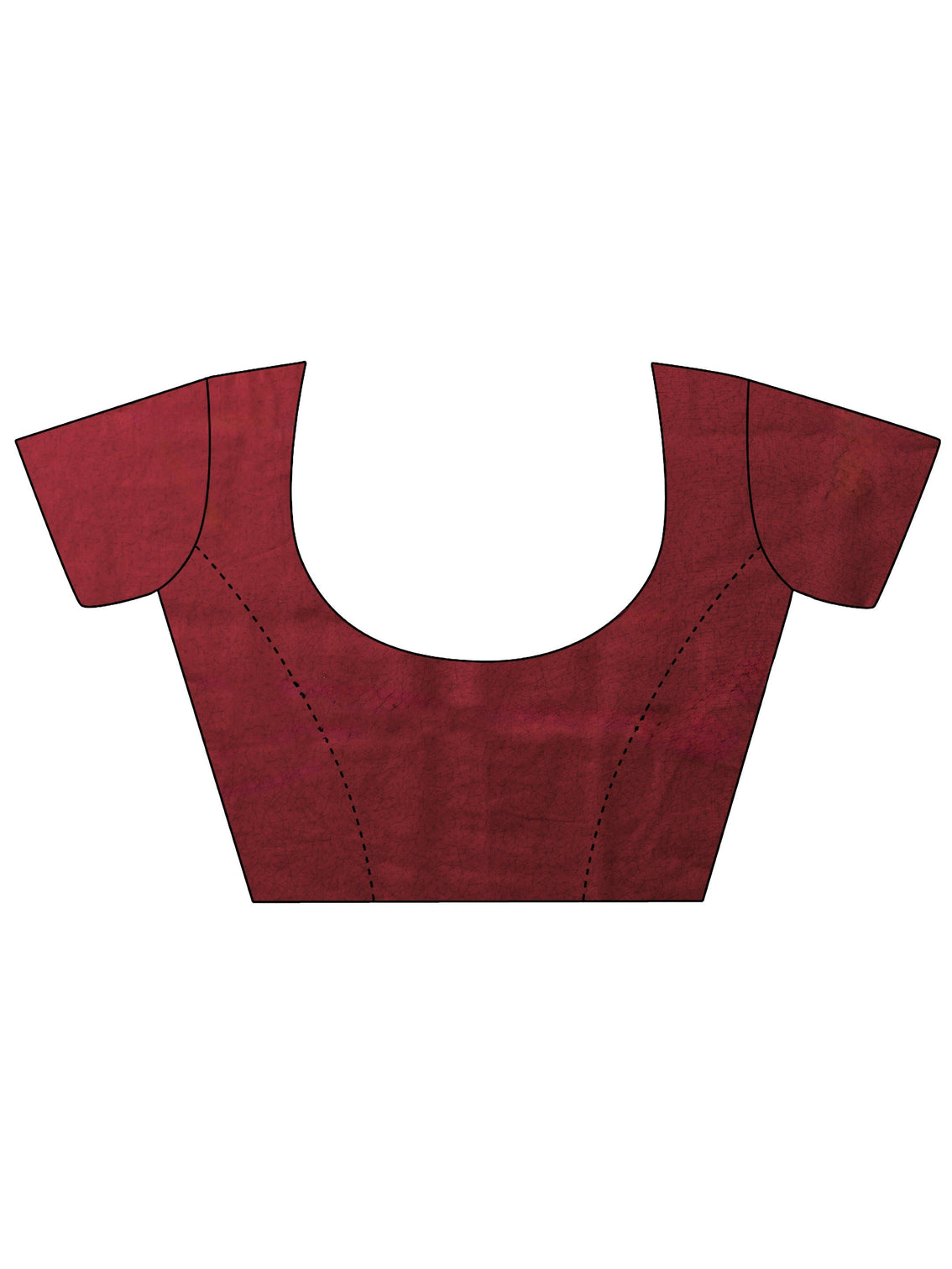 Mameraa Maroon Silk Blend Saree with Ajrakh Printed Pallu