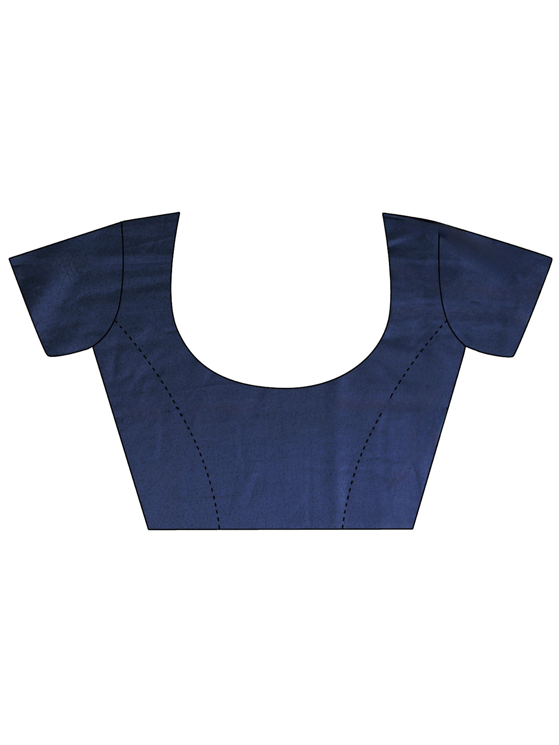 Mameraa Navy Blue Silk Blend Saree with Ajrakh Printed Pallu