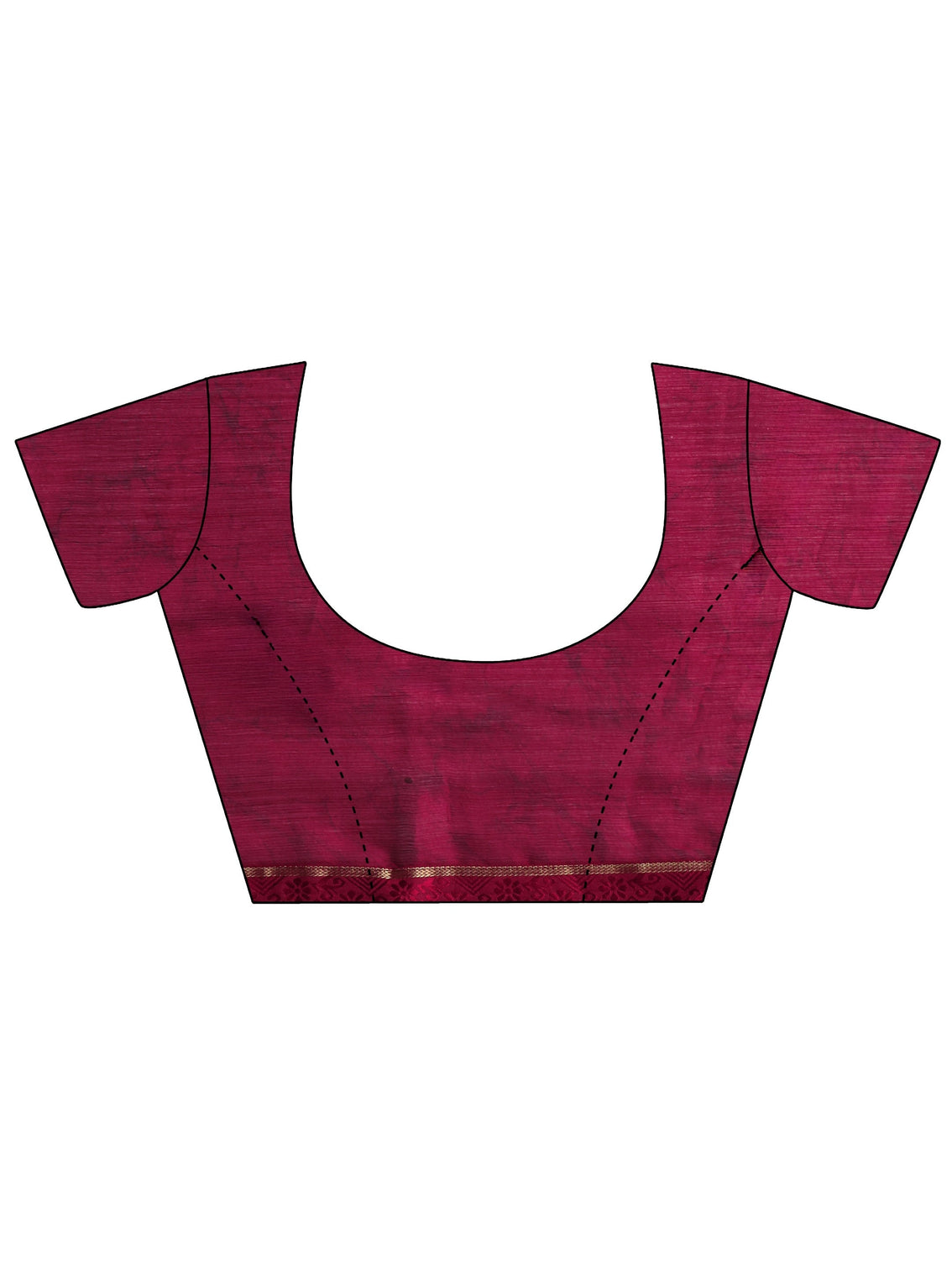 Mameraa Red Block Printed Silk Blend Saree
