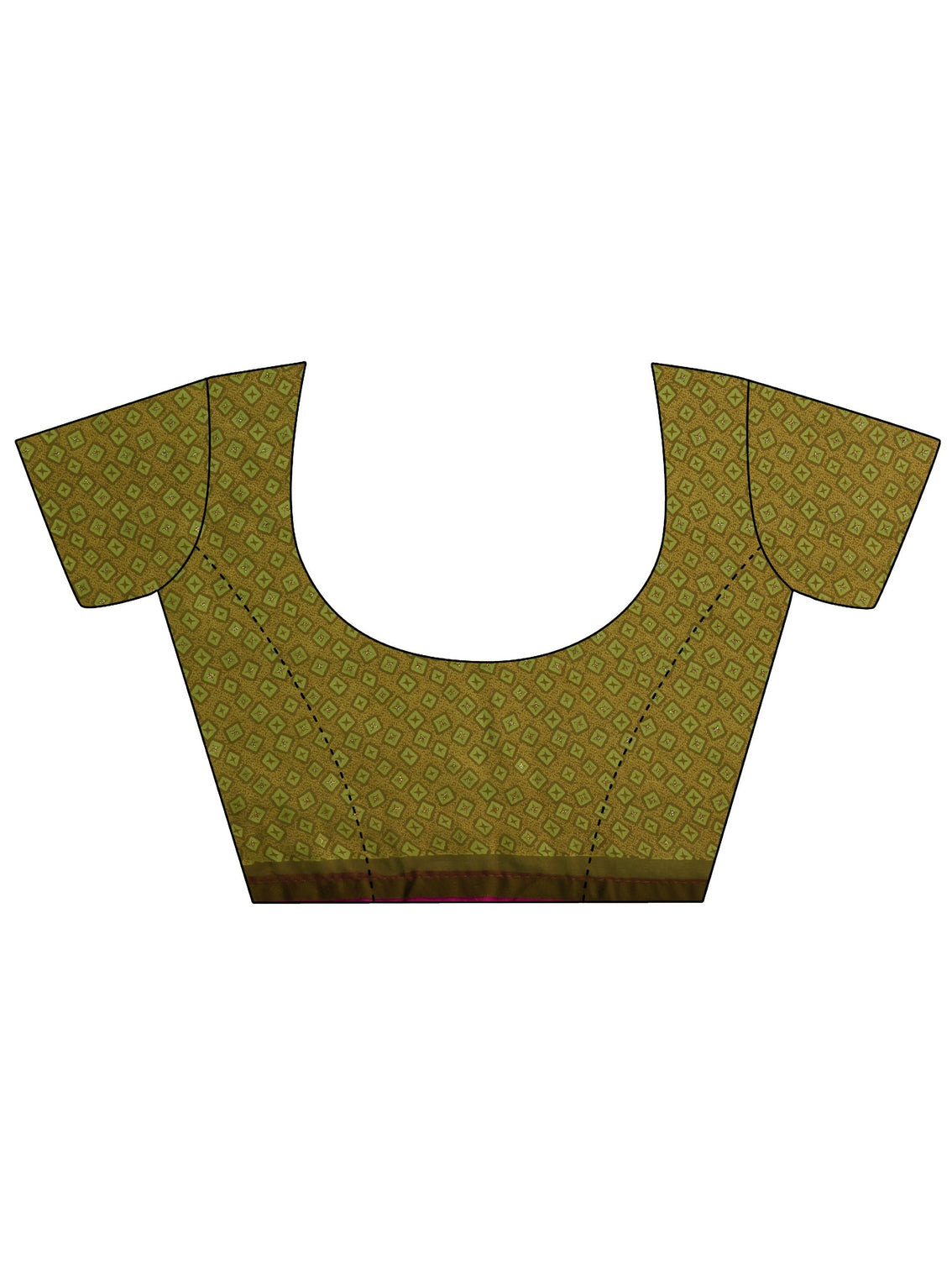 Mameraa Olive Green Paisley Printed Georgette Saree