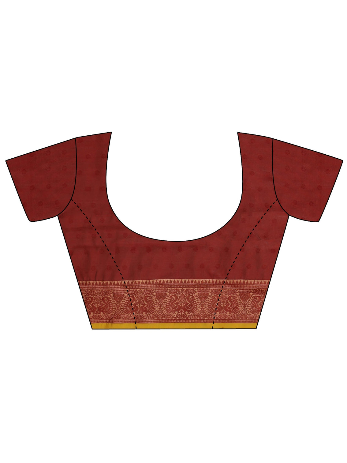 Mameraa Mustard Floral Woven Design Silk Blend Saree