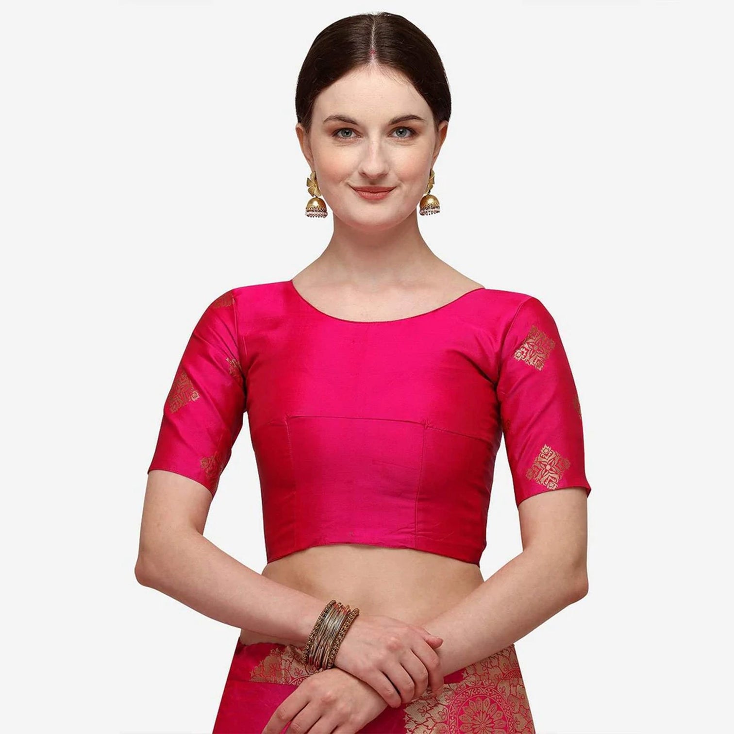 Pink Color Banarasi Silk Lehenga Choli with Net Dupatta