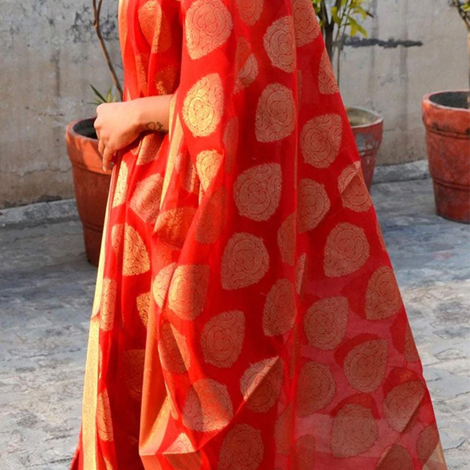 Pure Cotton Salwar Suit with Banaras Silk Dupatta For Women