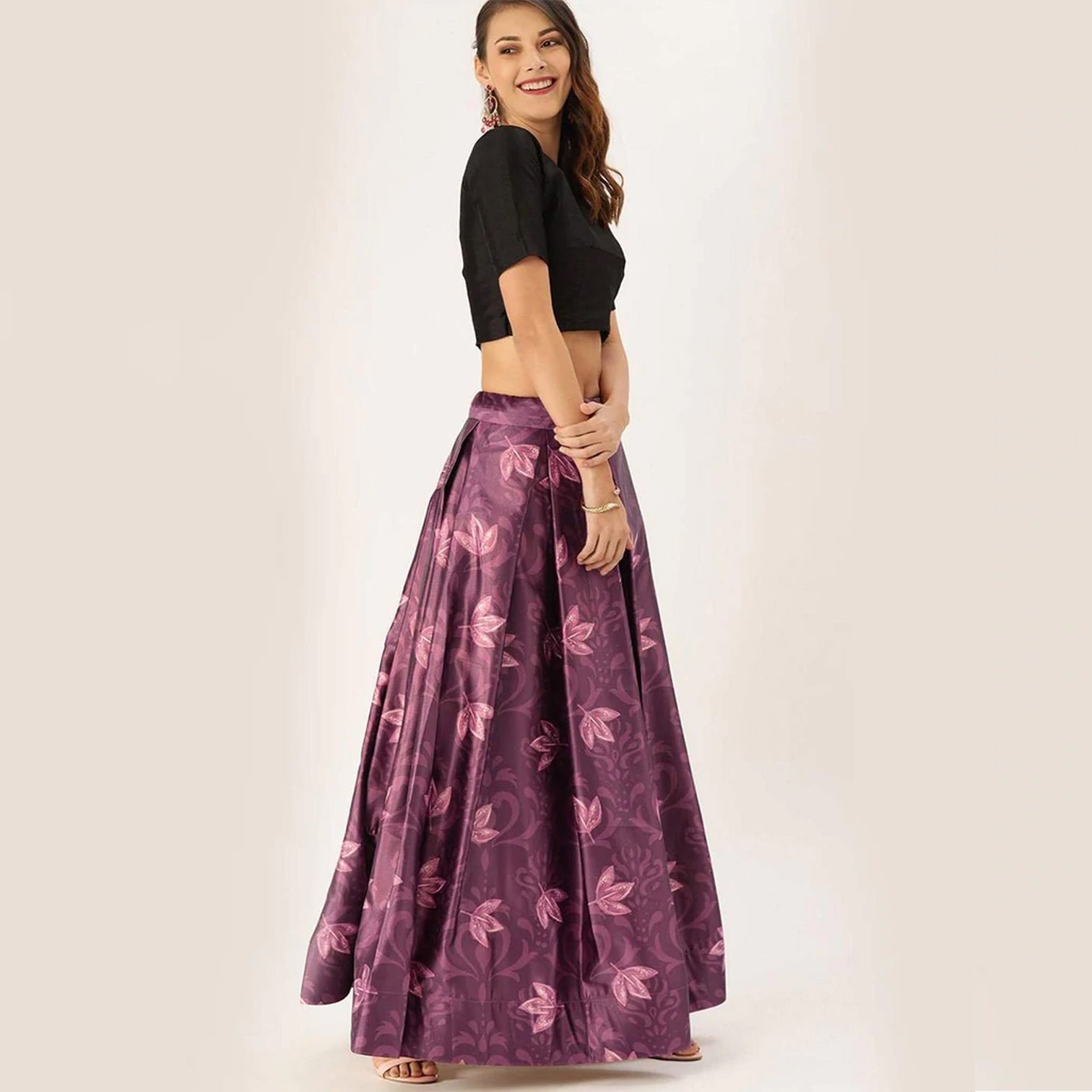 Purple Color Lehenga Choli with Banarasi Silk Dupatta