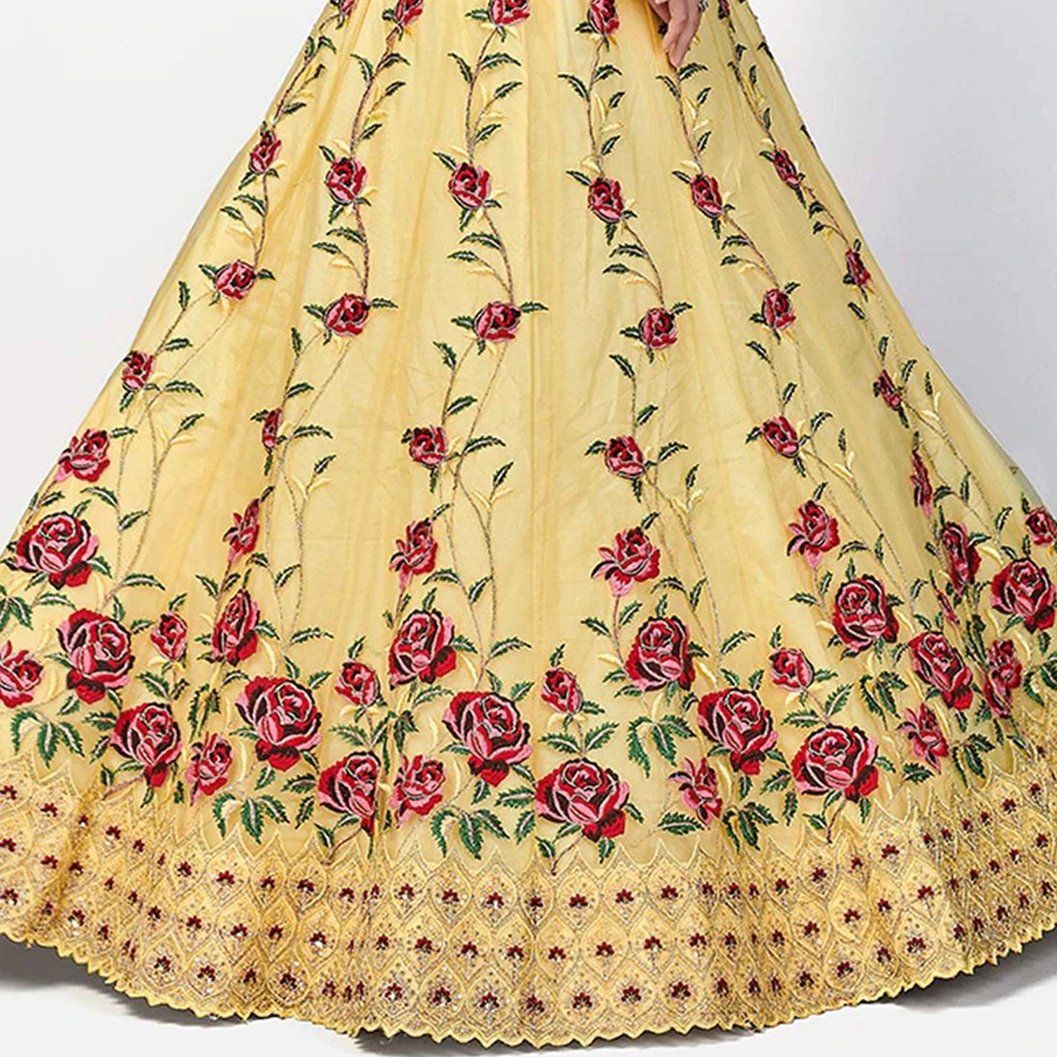 Soft Net Thread, Sequence and Zari Work Lehenga choli
