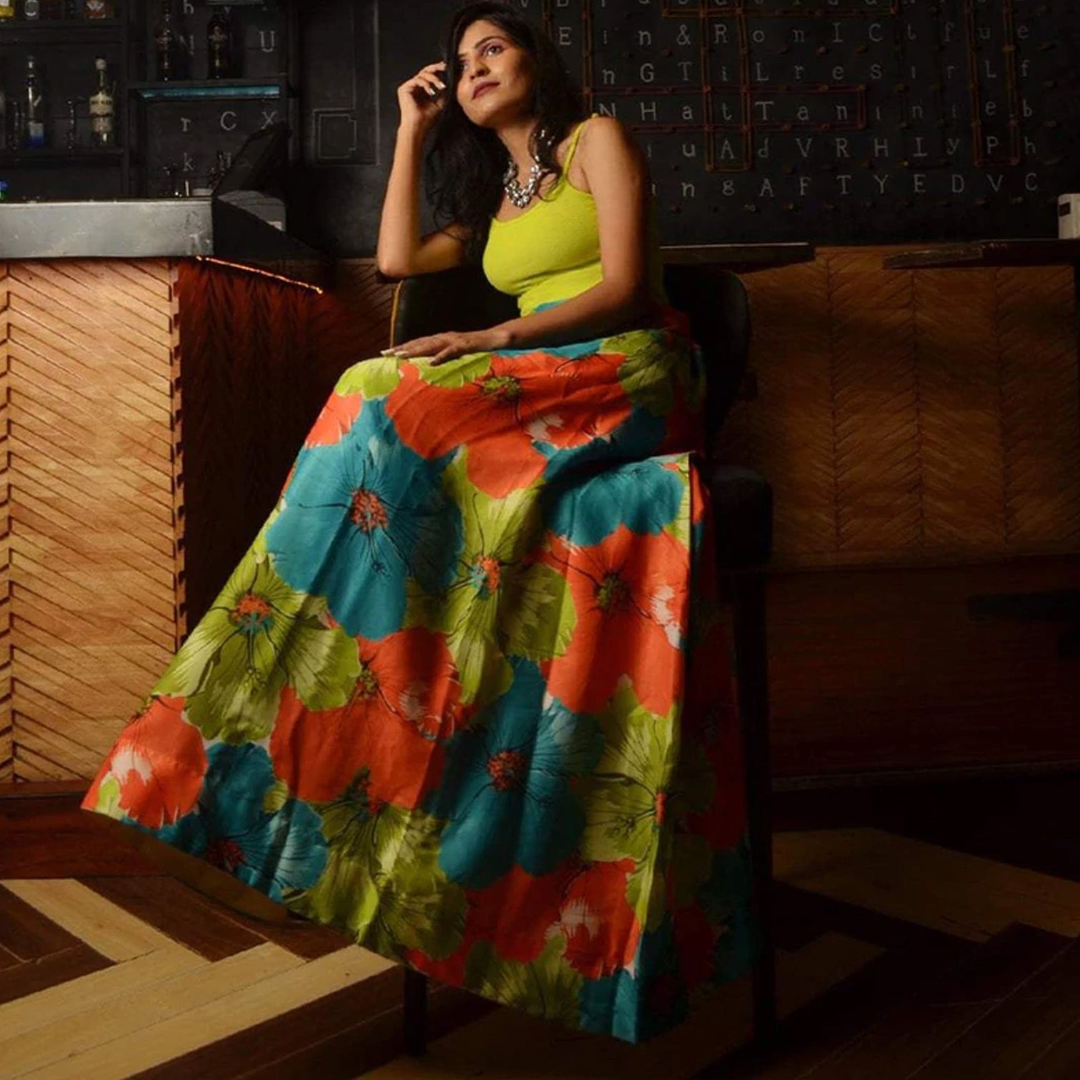 Stunning Digital Printed Multi Color Classic Semi-Stitched Lehenga Choli