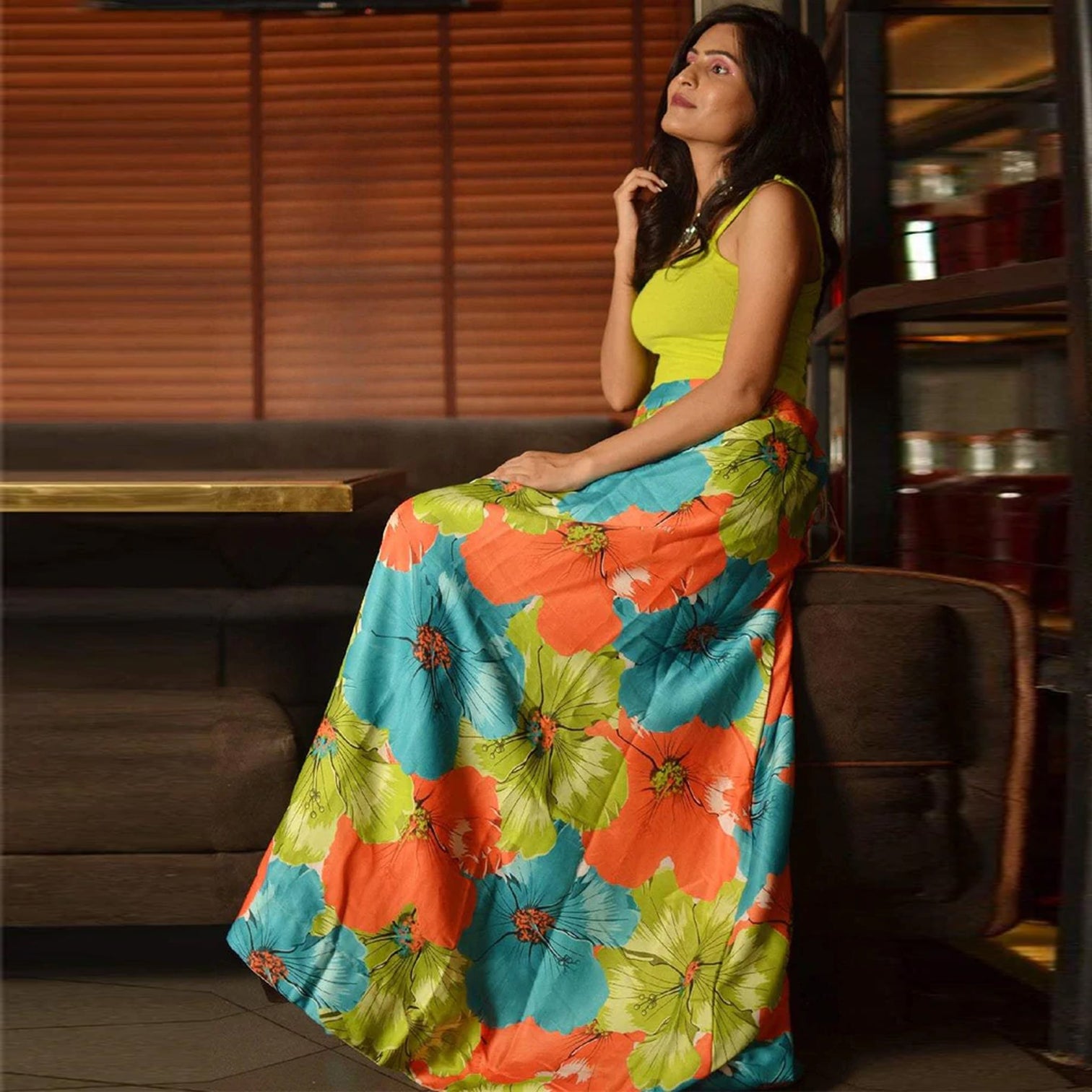 Stunning Digital Printed Multi Color Classic Semi-Stitched Lehenga Choli