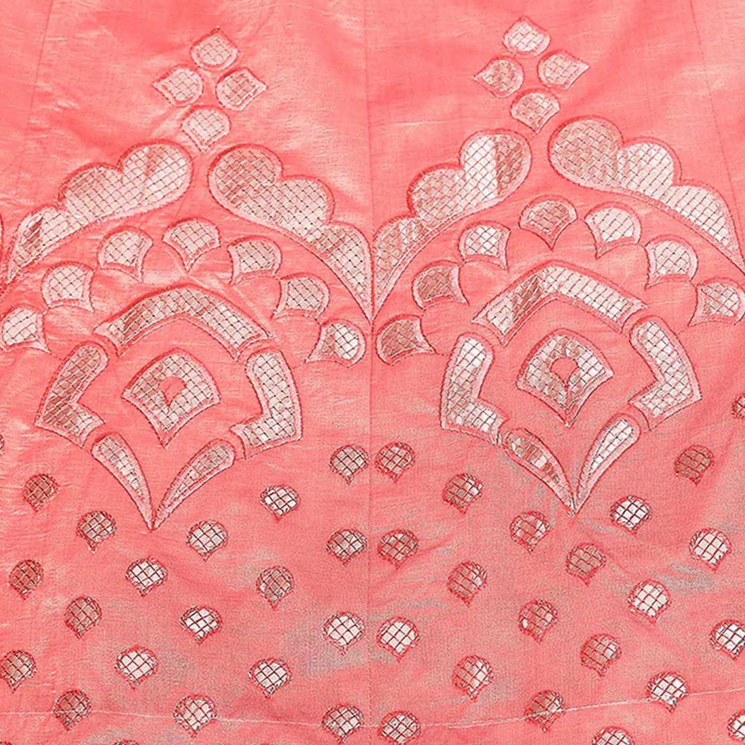 Valentine Red Gota Pati and Zari Stich Without Can Can Work Lehenga choli